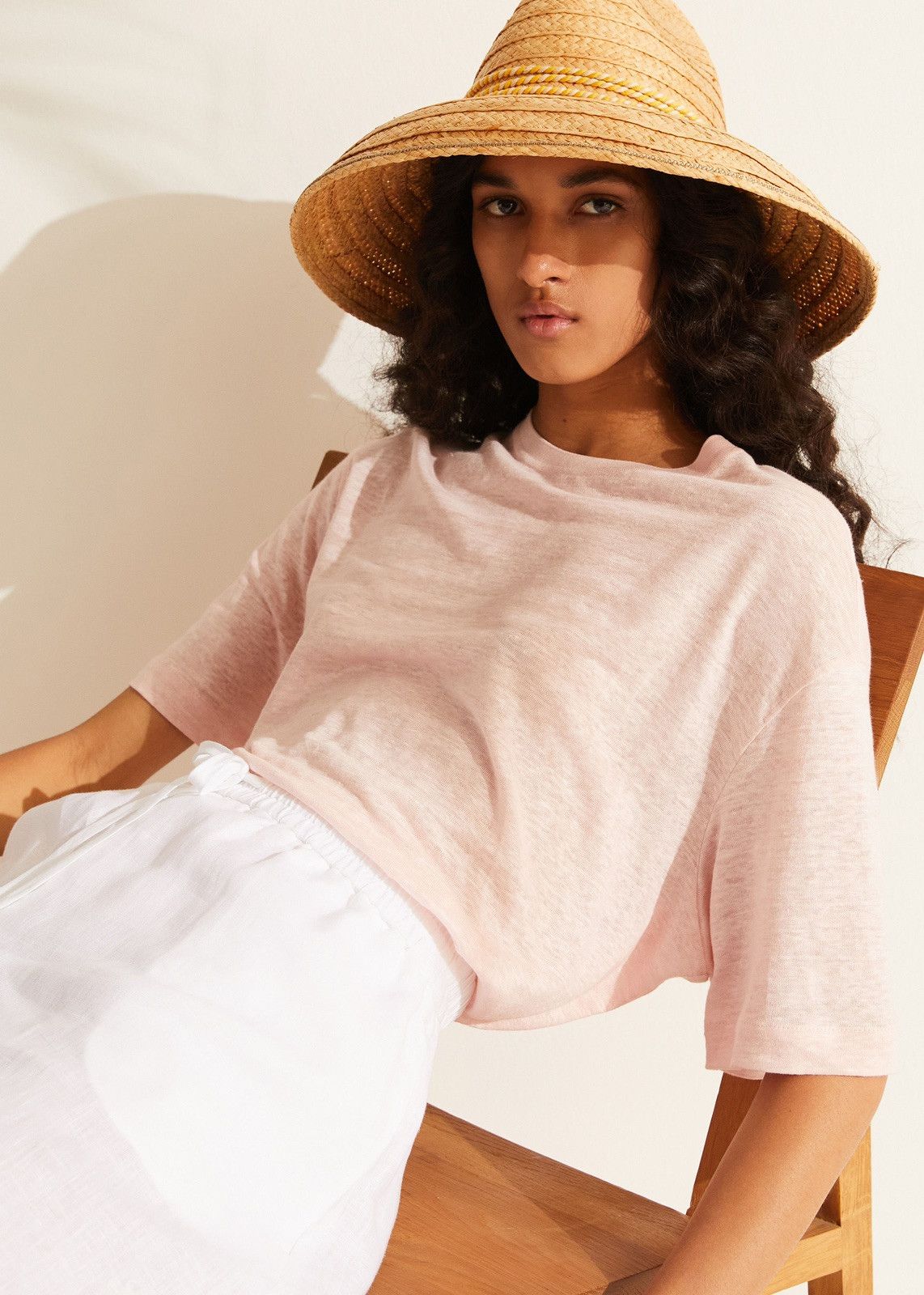 Loro Piana o1srvl11e1224 Gargano T-Shirt in Light Pink Size S / US 4 / IT 40 - 3 Thumbnail