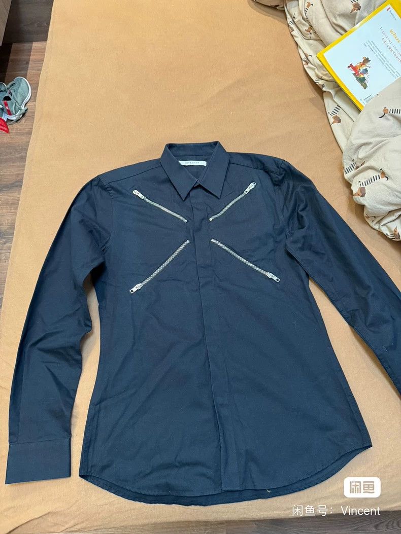 Givenchy Givenchy Size39 Black Zip-Up Slim Fit Shirt, Size 39 Size US M / EU 48-50 / 2 - 2 Thumbnail