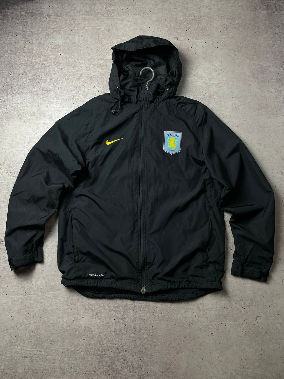 Pre-owned Nike X Soccer Jersey Vintage Nike Aston Villa Storm Fit Jacket In Black