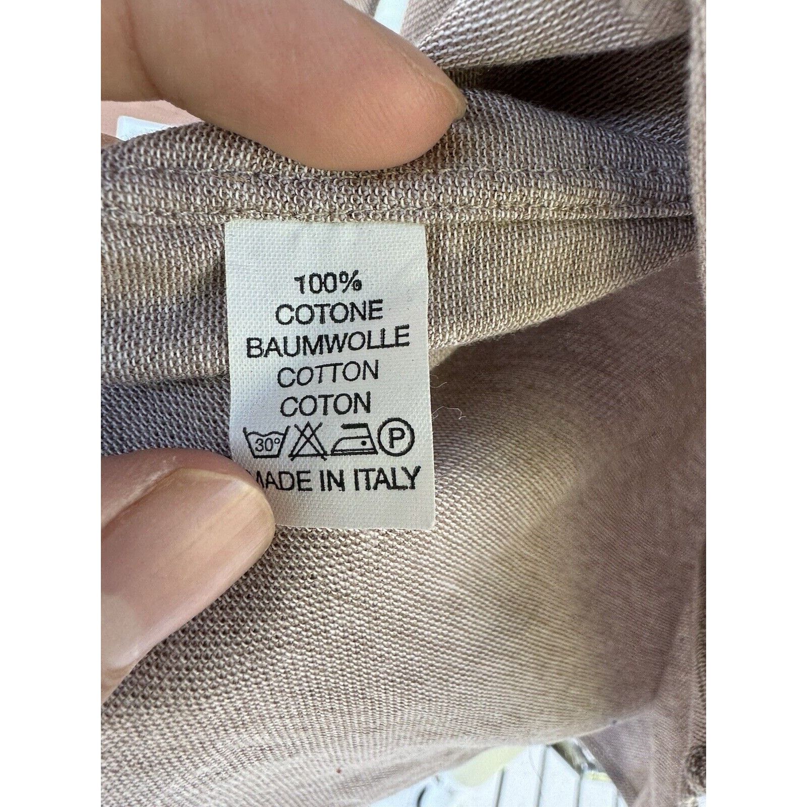 G. Inglese G. Inglese Button Down Polo Shirt Taupe 15/38 Small NMWA Size US S / EU 44-46 / 1 - 4 Thumbnail