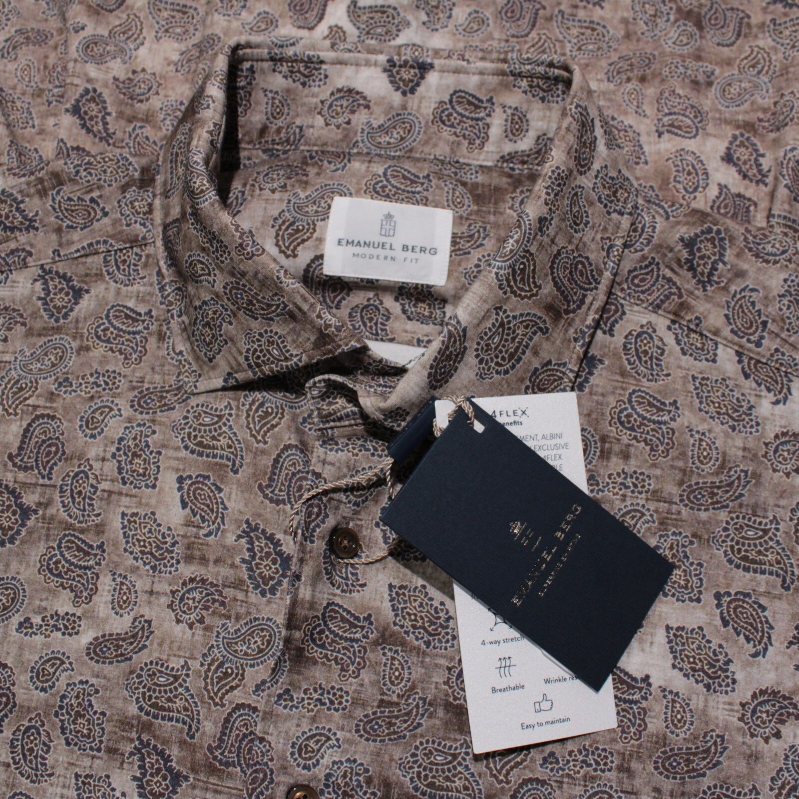 Other Emanuel Berg New with tags Shirt Size XL US In Brown Size US XL / EU 56 / 4 - 1 Thumbnail