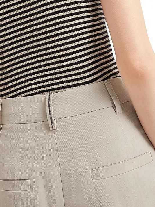 Brunello Cucinelli o1y0725 Casual Pant in Beige Size 34" / US 12 / IT 48 - 3 Thumbnail