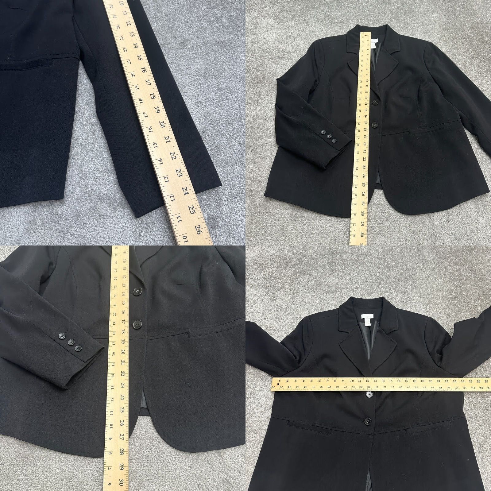 Charter Club Charter Club Blazer Womens 18W Black Single Breasted Business Work Jacket Size XXL / US 16-18 / IT 52-54 - 8 Thumbnail