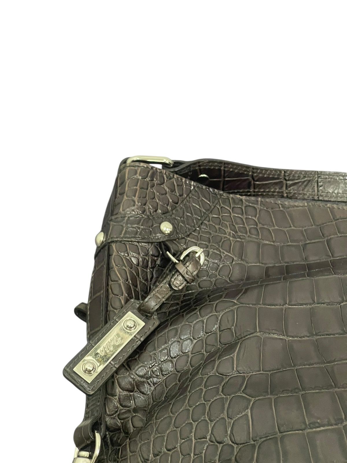 Genuine Leather Crocodile Embossed Palio Full Leather Shoulder Bag 2🟩1 Size ONE SIZE - 11 Thumbnail