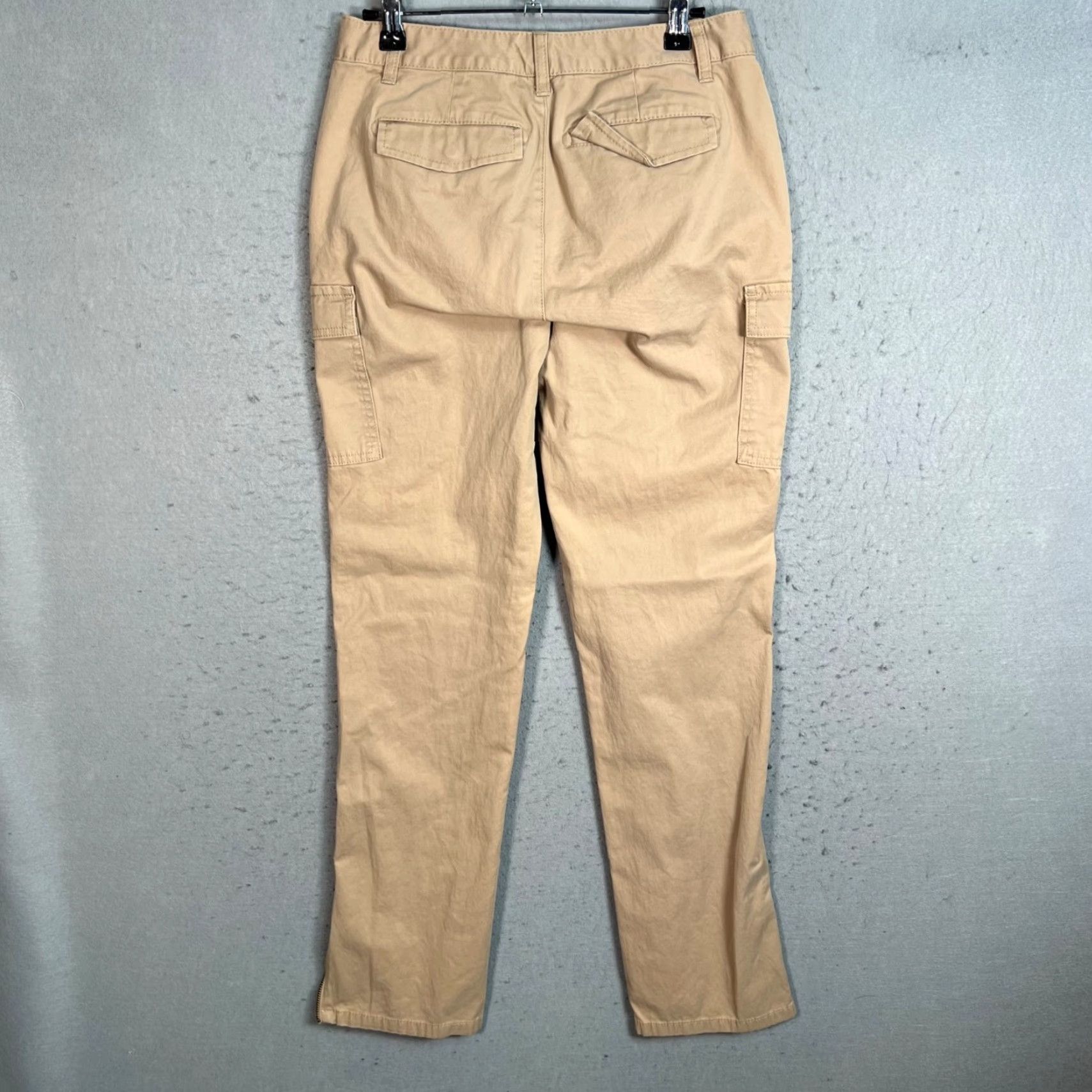 Vintage L.L. Bean Womens Size 4 Cargo Pants Beige Cotton Blend Classic Fit Size 27" / US 4 / IT 40 - 2 Thumbnail