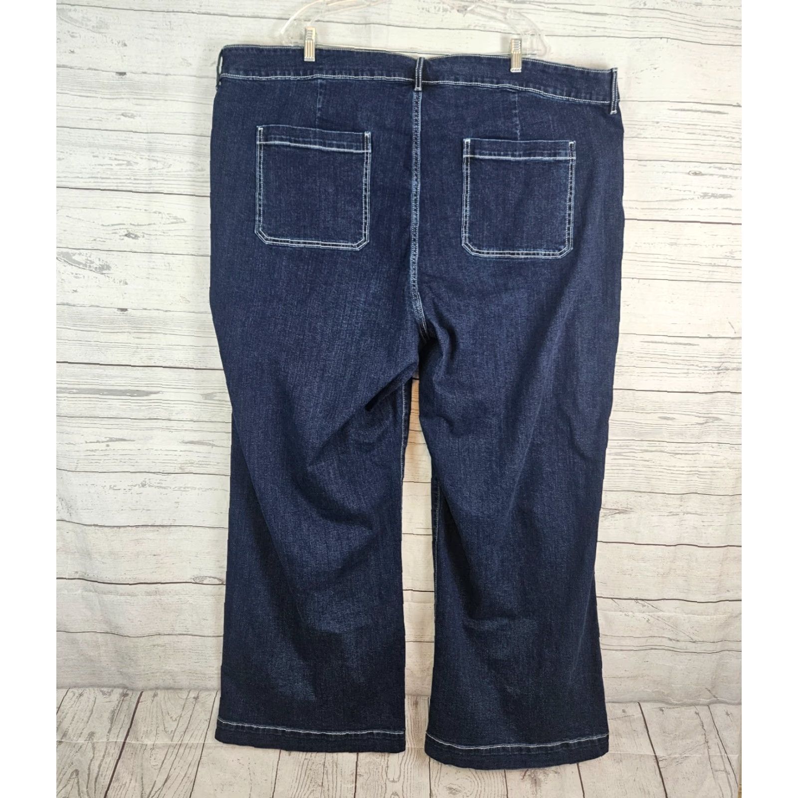 Old Navy Old Navy Womens Sky Hi Wide Leg Jeans Sz 26 Blue Dark Wash Size 26" / US 2 / IT 38 - 3 Thumbnail