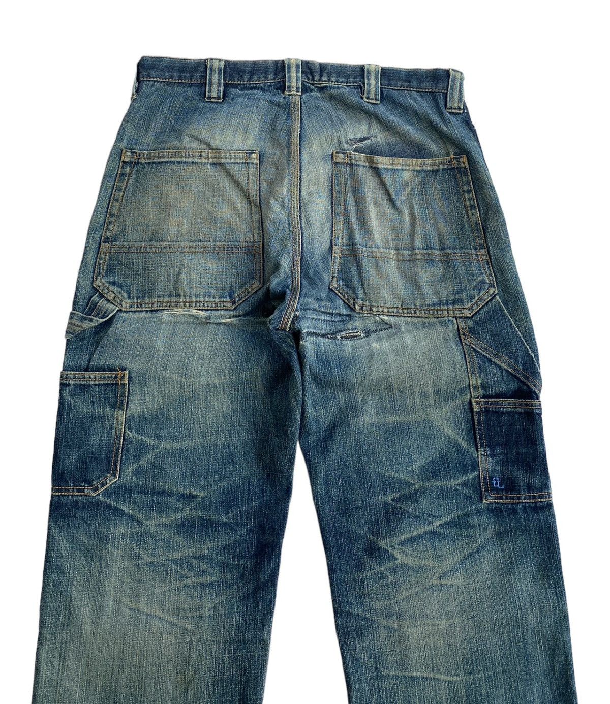 Japanese Brand VINTAGE ELNEST BAGGY DOUBLE KNEE DENIM CARPENTER JEANS Size US 34 / EU 50 - 6 Thumbnail