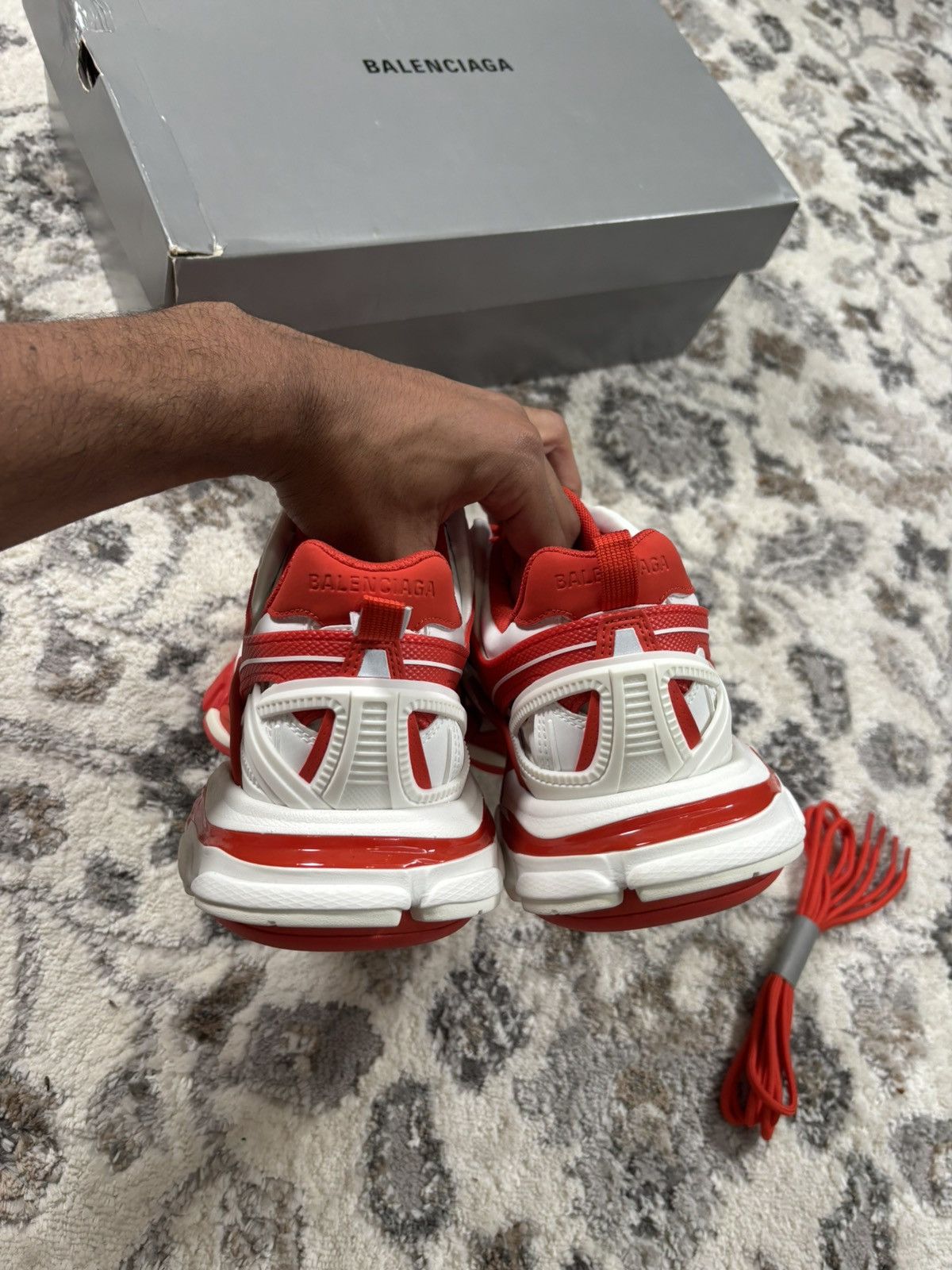 Balenciaga Balenciage Tracks Red Size US 8 / EU 41 - 7 Thumbnail