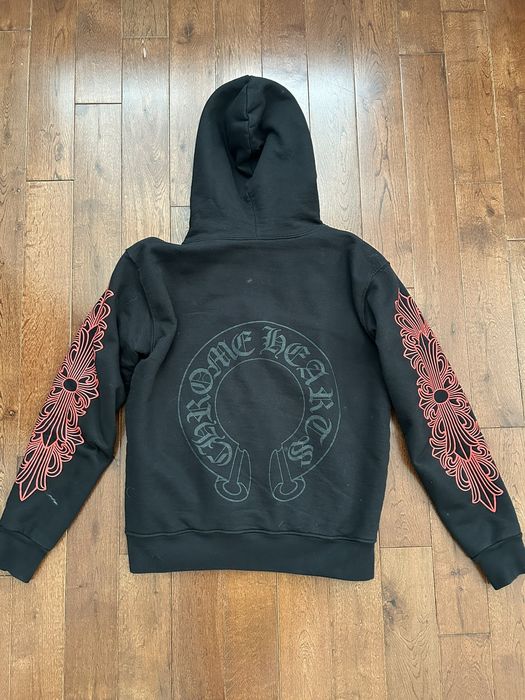 Chrome Hearts Chrome hearts black and red zipup | Grailed