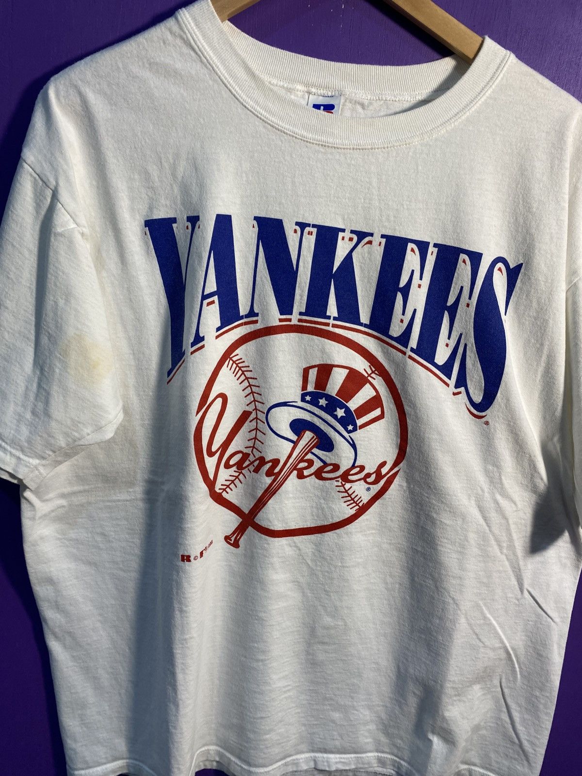 Russell Athletic Vintage 1996 New York yankees logo t-shirt Size US XL / EU 56 / 4 - 3 Thumbnail