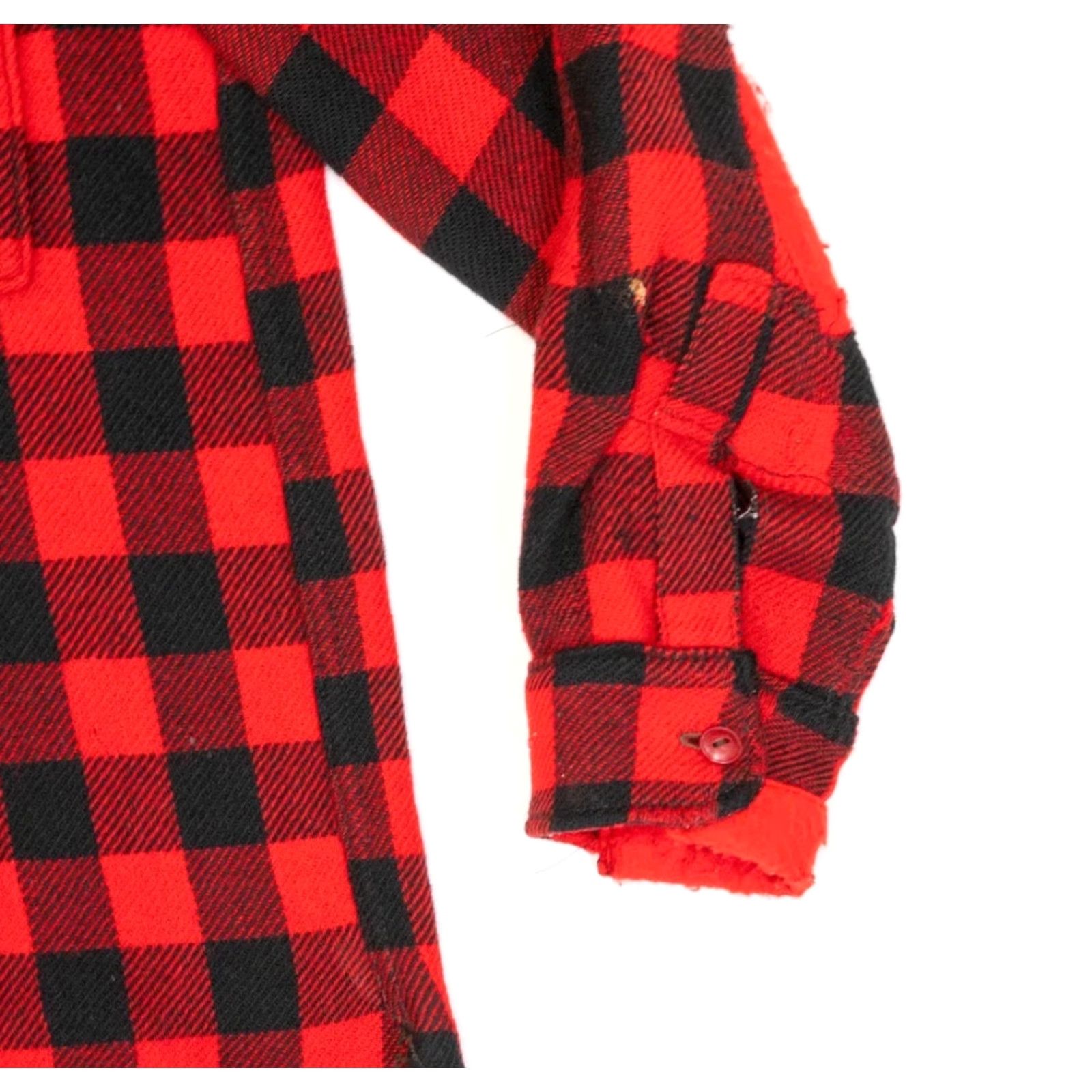 Vintage VINTAGE Woolrich Mackinaw Cruiser Plaid Wool Fur Collar Shacket 50s Red Wool Vintage Men L Jacket Size US L / EU 52-54 / 3 - 7 Thumbnail