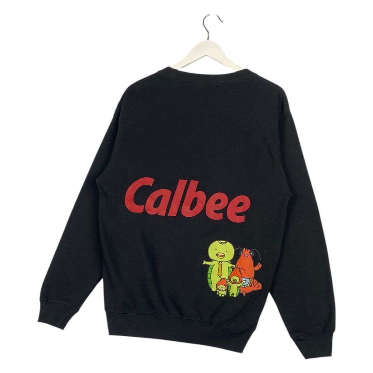 Designer × Vintage Vintage Calbee Embroidered Crewneck Sweatshirt Black mu Size L / US 10 / IT 46 - 7 Thumbnail