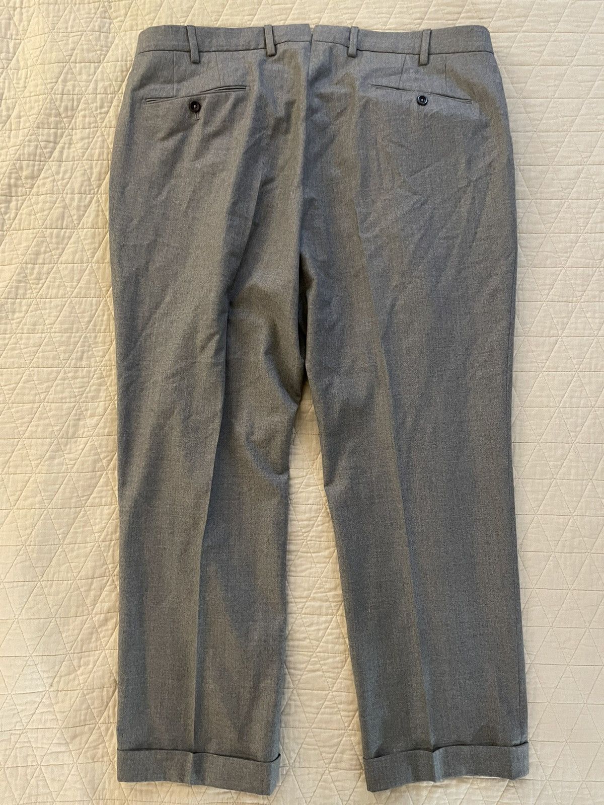 Incotex Super 130's Wool Flannel Flat Front Trouser Size US 40 / EU 56 - 10 Thumbnail