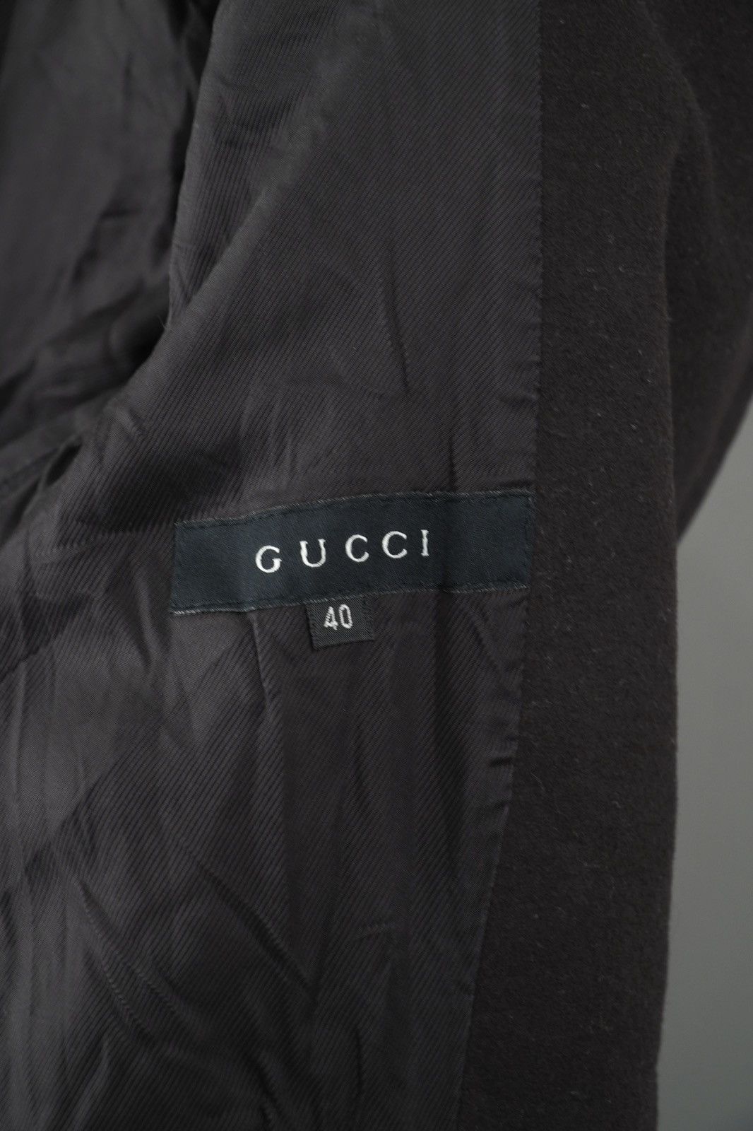 Gucci × Tom Ford Gucci - Tom ford - Archive AW03 Stand Collar Wing Wool Coat Size S / US 4 / IT 40 - 20 Thumbnail