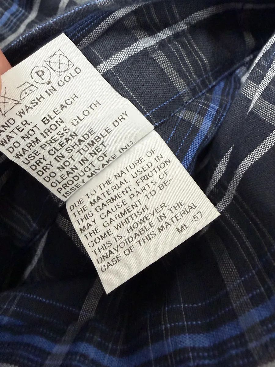 Issey Miyake Issey Miyake Navy Japanese Checkered Bomber Jacket Size US S / EU 44-46 / 1 - 10 Thumbnail