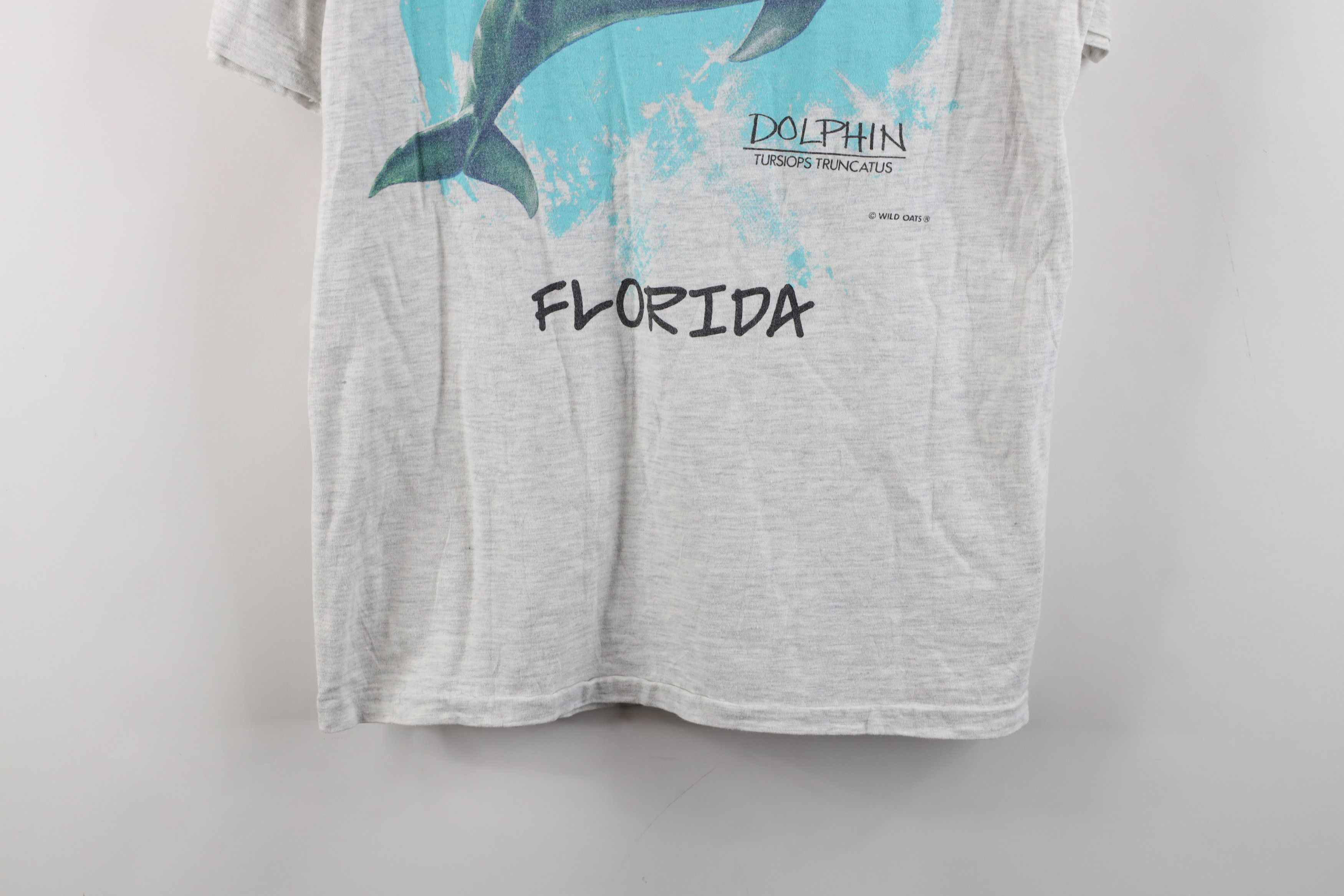 Vintage Vintage 90s Streetwear Florida Dolphin Nature T-Shirt Gray Size US M / EU 48-50 / 2 - 3 Thumbnail