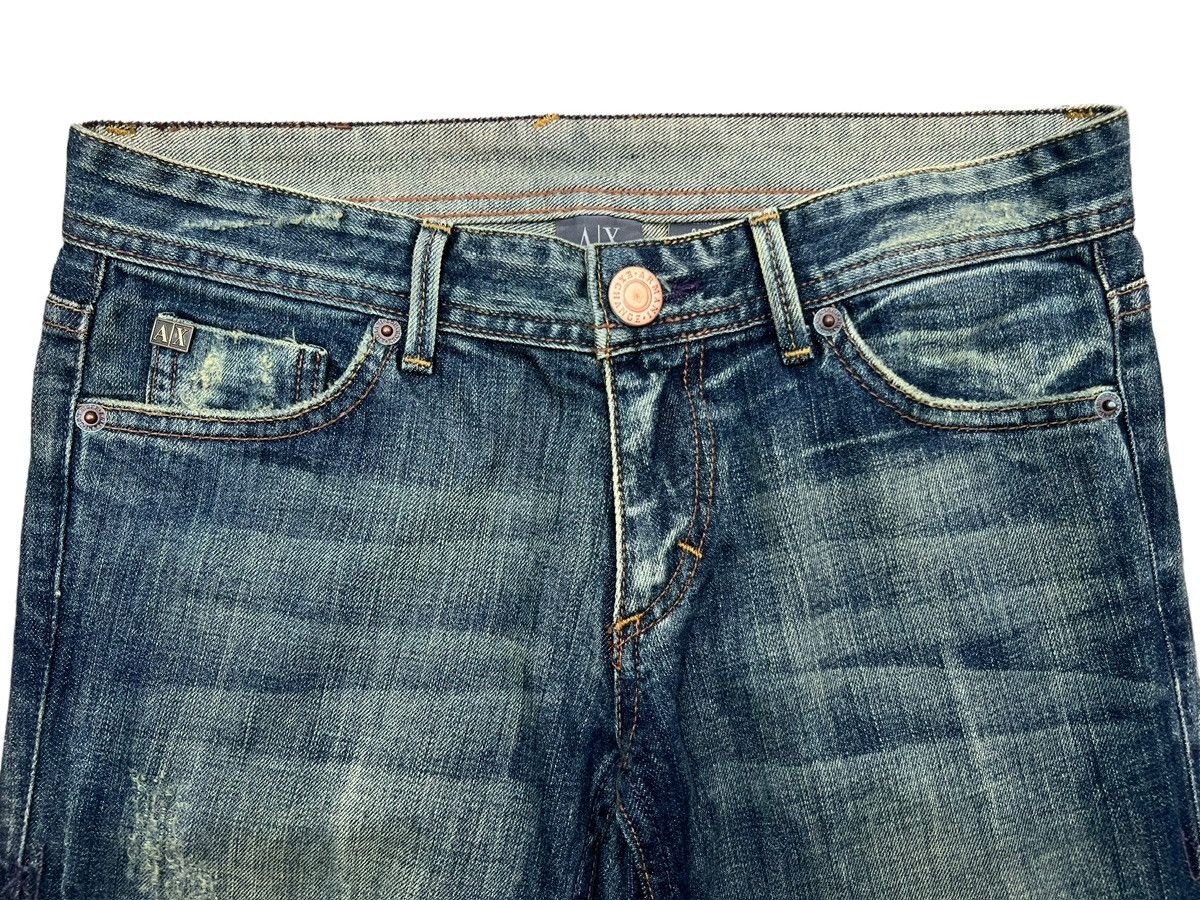 Armani Exchange Armani Exchange Punk Gothic Wings Flare Lowrise Jeans 29x34 Size 29" - 5 Thumbnail