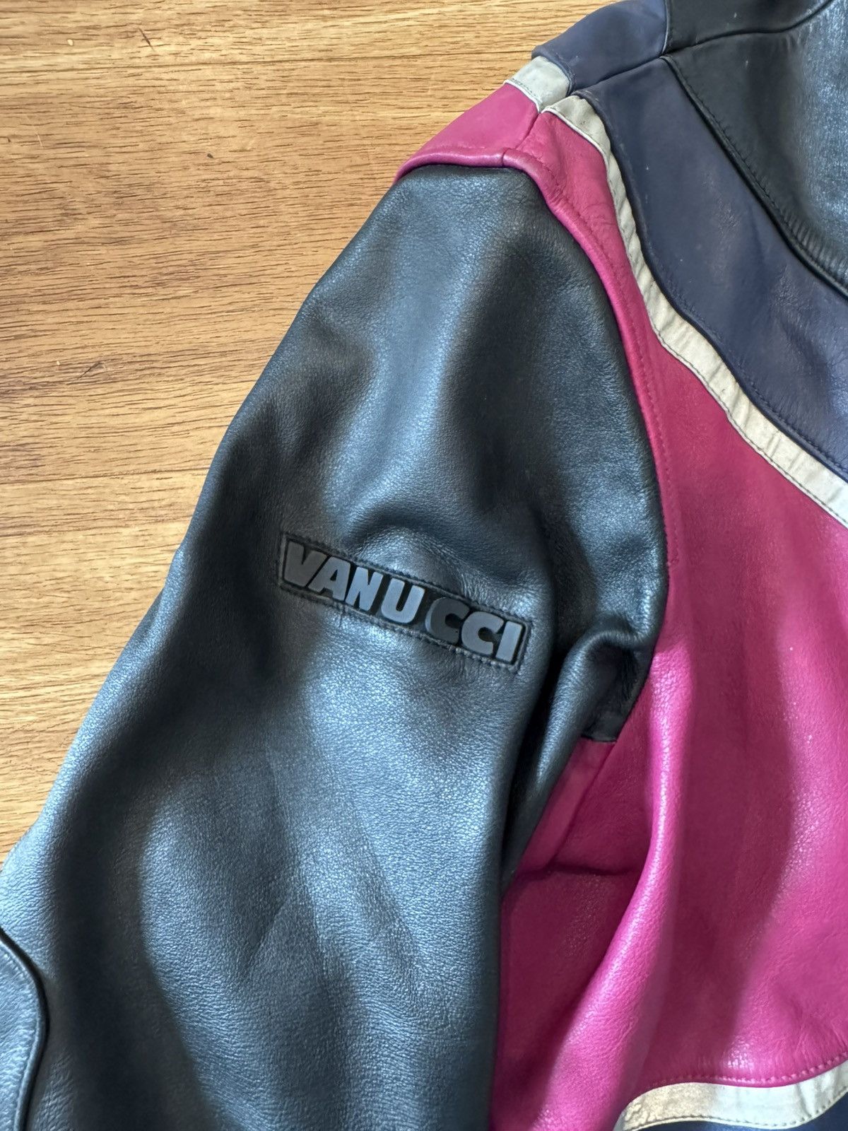 Genuine Leather Vanucci Moto Leather Jacket Size US L / EU 52-54 / 3 - 3 Thumbnail