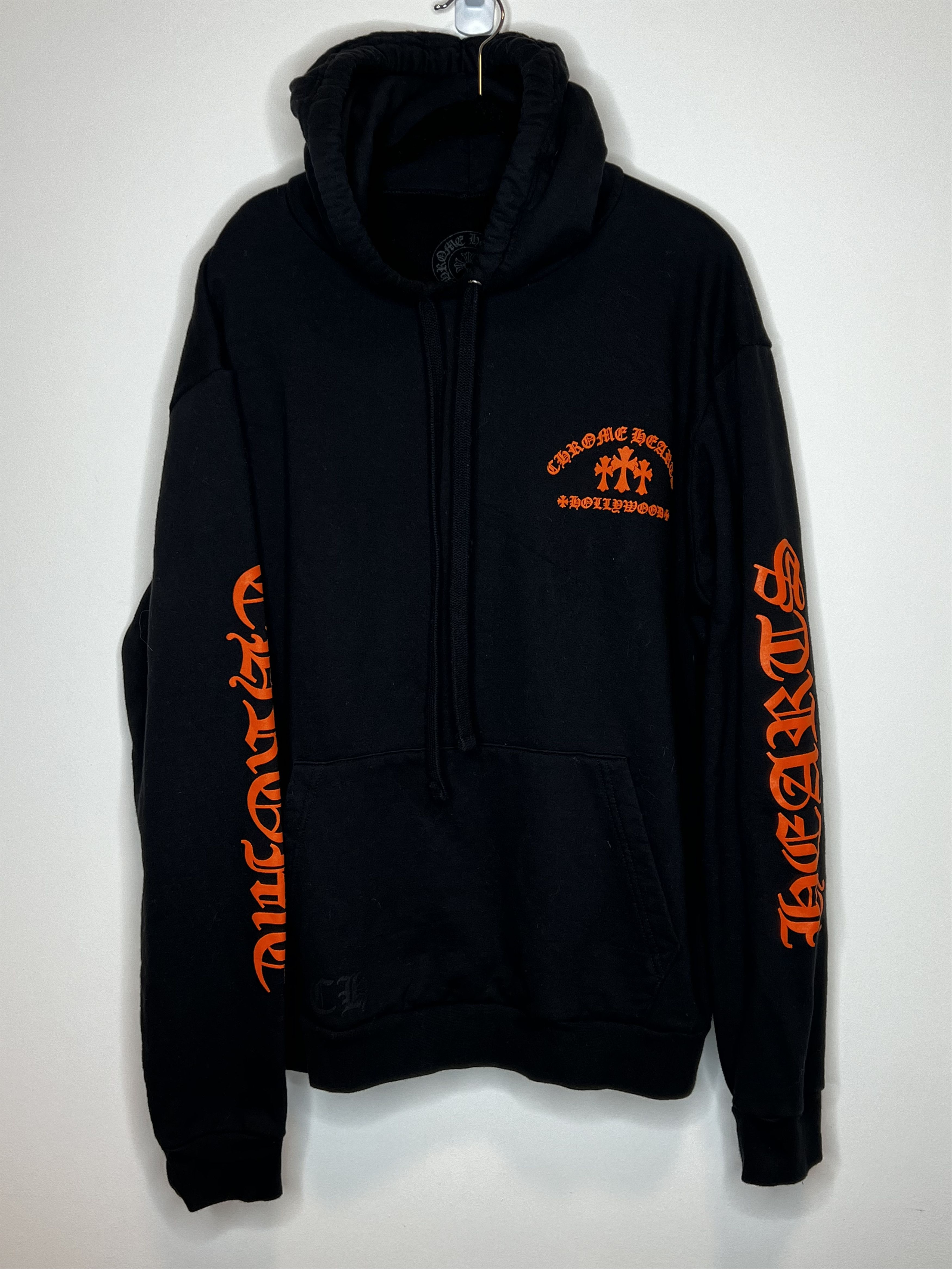 Chrome Hearts Chrome Hearts Hollywood Orange & Black Hoodie With ...