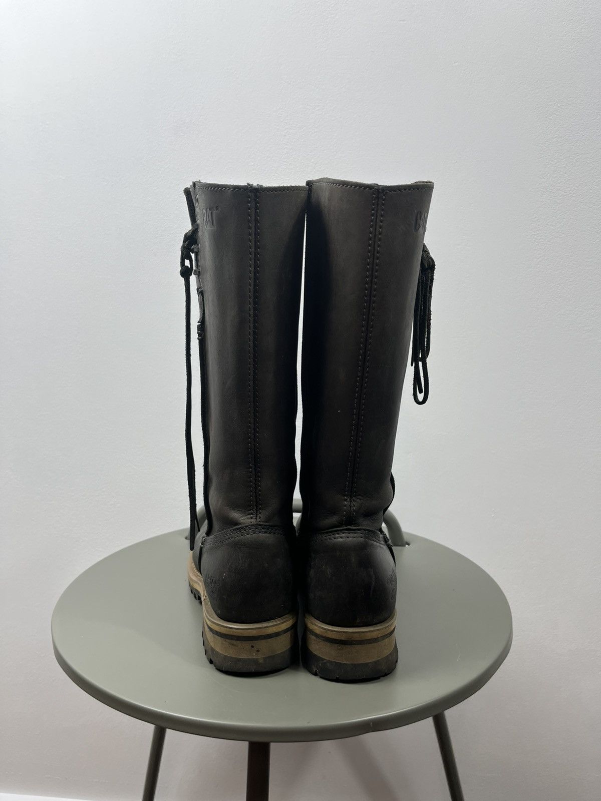 Caterpillar CAT black leather engineer boots rugged work style size 37 Size US 6 / IT 36 - 7 Thumbnail