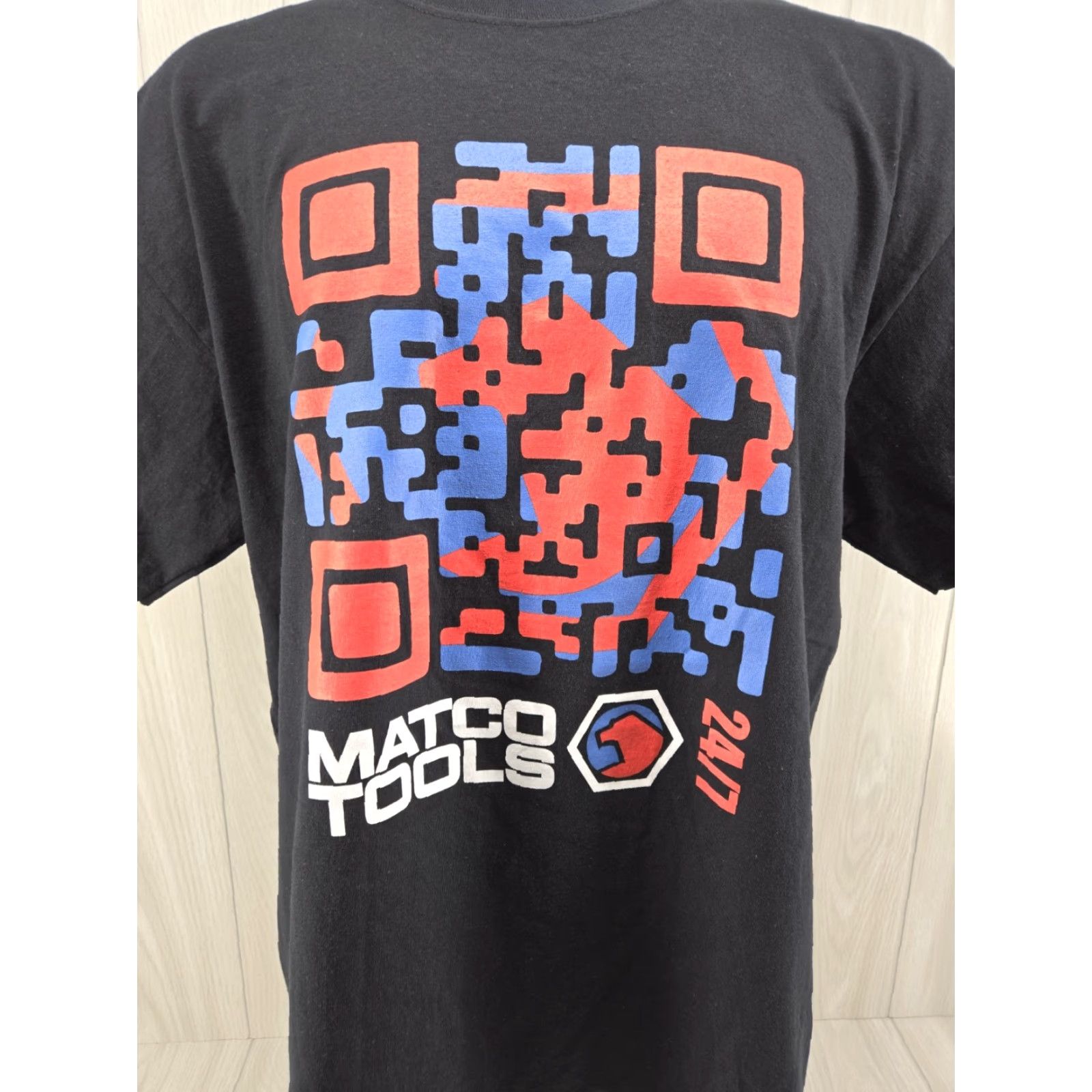 Logo 7 Matco Tools T-Shirt Mens XL Black 24/7 QR Code Short Sleeve Graphic Logo Size US XL / EU 56 / 4 - 2 Thumbnail