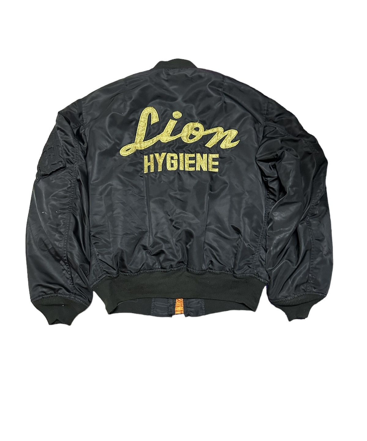 Vintage Vtg Flight jacket MA1 lion hygienne embroidery Size US XL / EU 56 / 4 - 1 Thumbnail