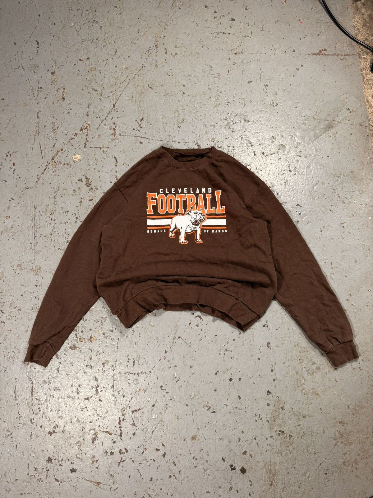 NFL Vintage Cleveland Browns Bulldog Football Sweater Size US M / EU 48-50 / 2 - 1 Thumbnail
