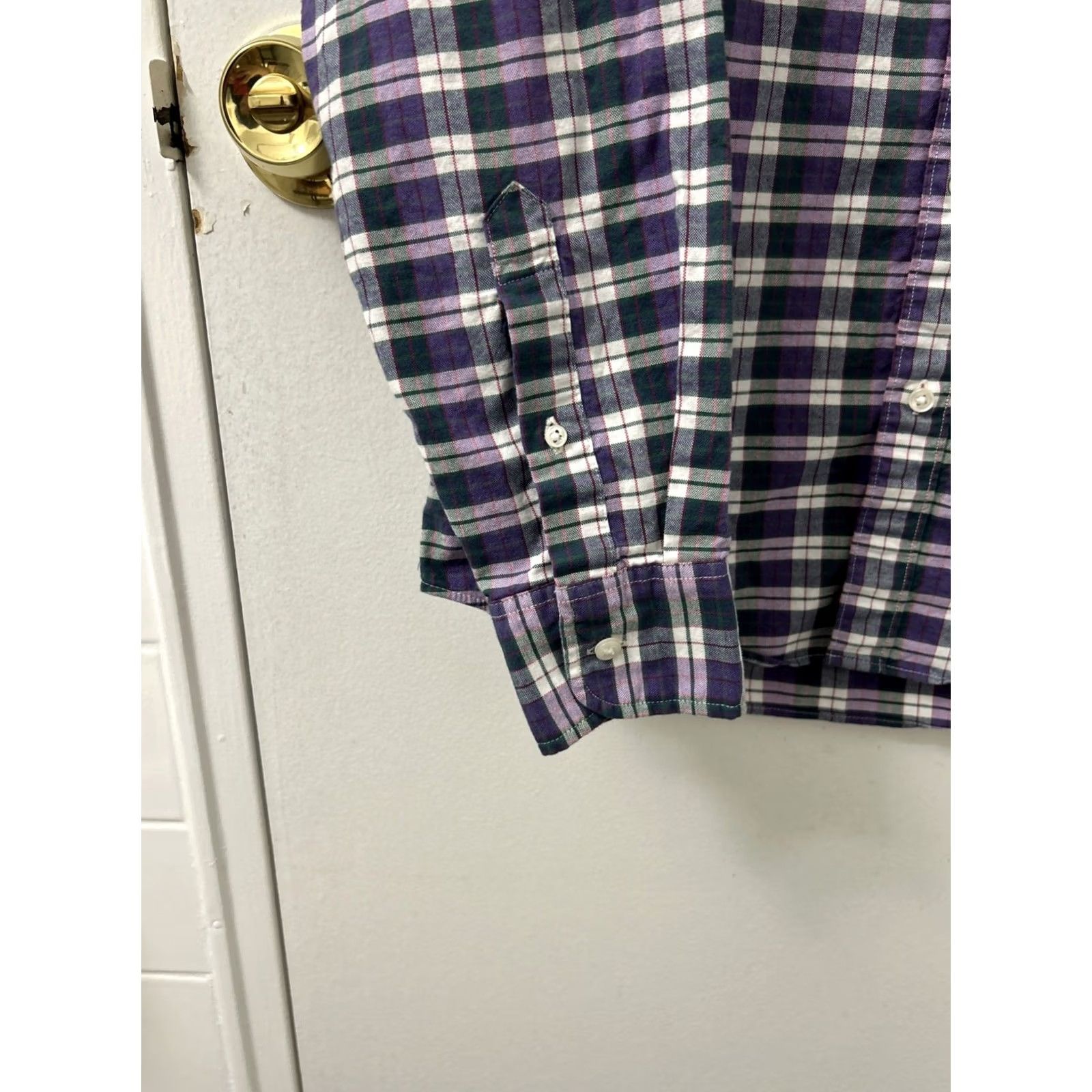 J.Crew J.Crew Broken-In Oxford Shirt Mens M Purple Plaid Organic Cotton Slim Fit L/S - Button-Down Collar, Classic, Preppy, Lightweight, Pockets Size US M / EU 48-50 / 2 - 7 Thumbnail