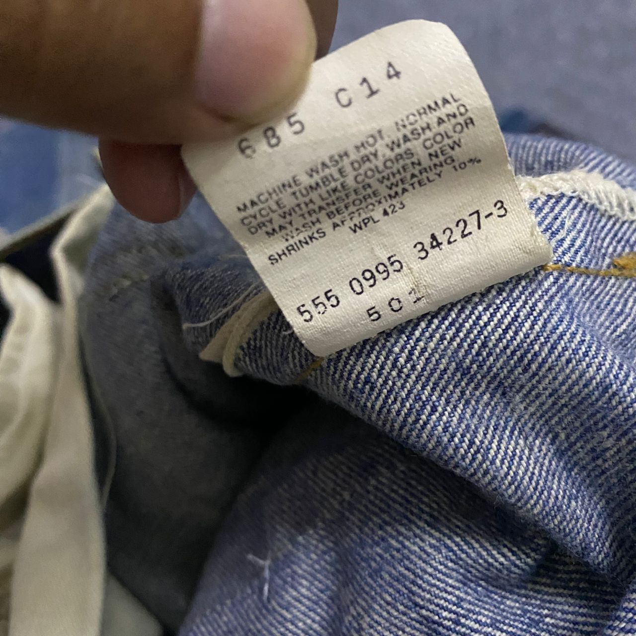 Levi's Vintage 90s Levis 501 Selvegde Patchwork Kurt Cobain Style Size US 33 - 13 Thumbnail