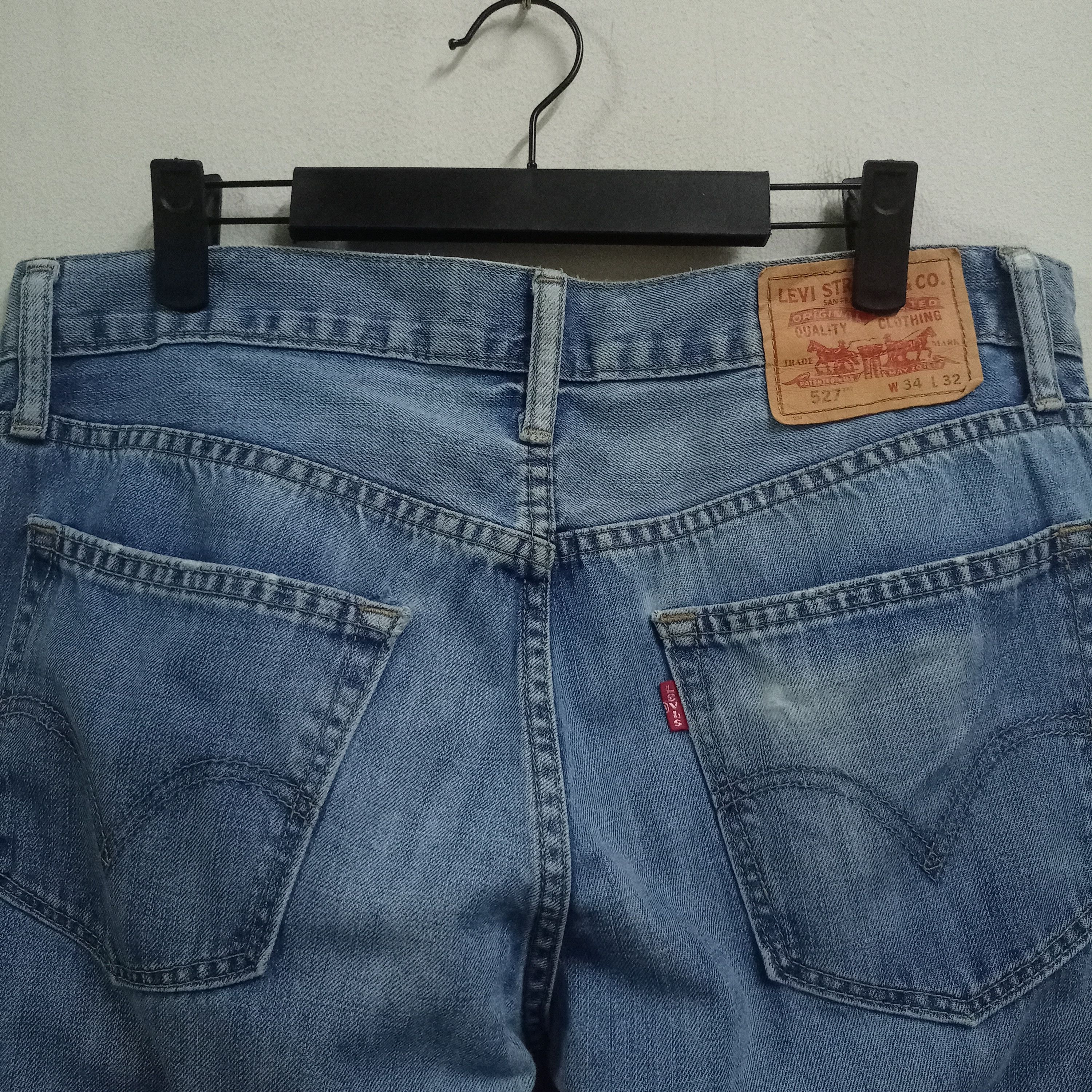 Levi's Vintage 90s Levis 527 Bootcut Blue Wash Flare Jeans 34x32 Size US 34 / EU 50 - 6 Thumbnail