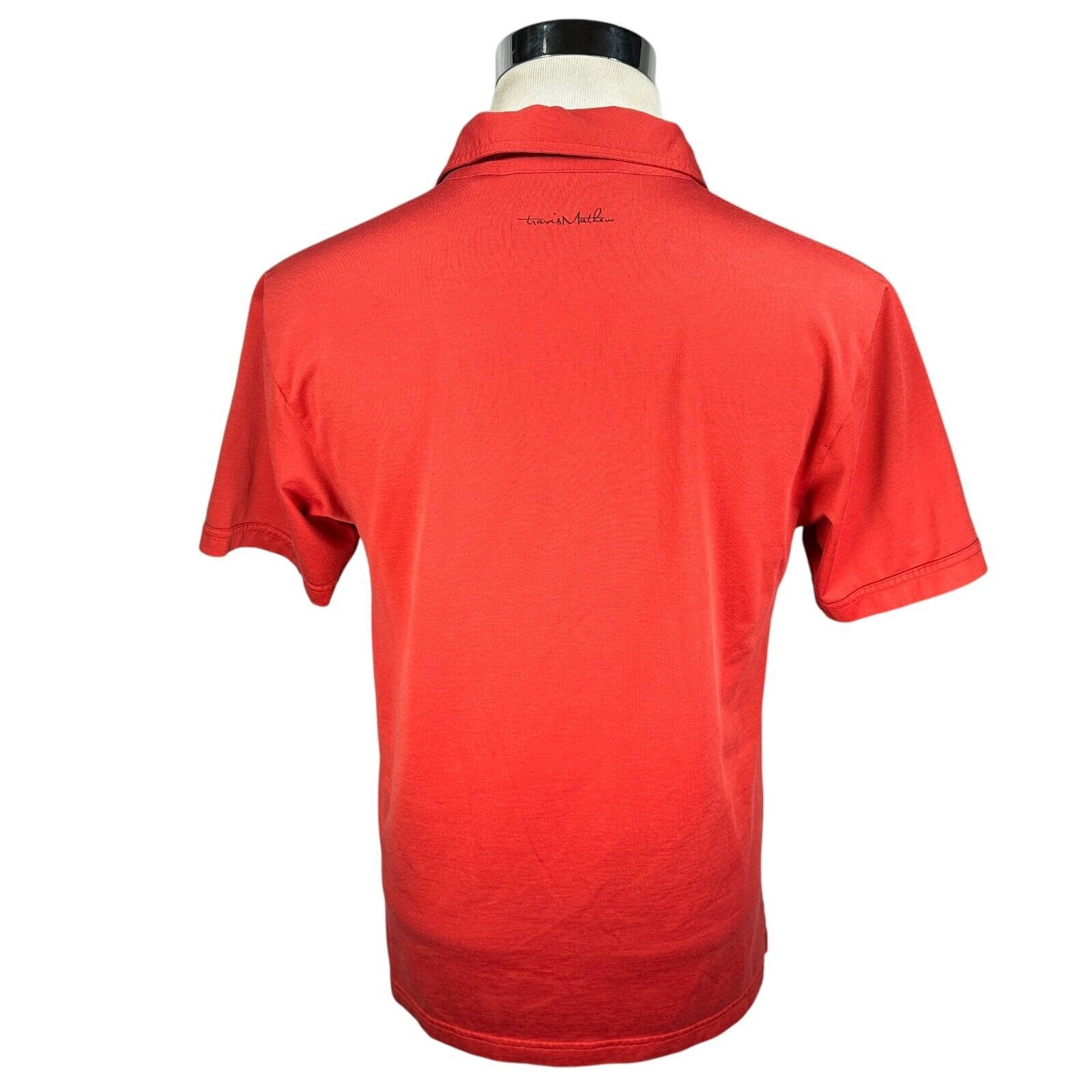 TravisMathew Travis Mathew Polo Shirt Men’s Medium Pinkish Red Cotton Size US M / EU 48-50 / 2 - 4 Thumbnail