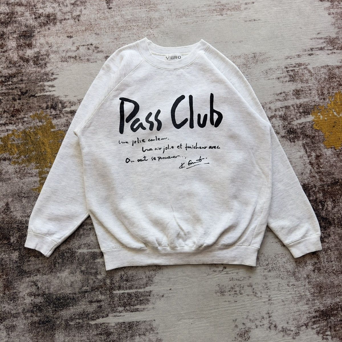 Other VIBRO PASS CLUB HANDWRITTEN LOGO CREWNECK ART GRAPHIC Size US M / EU 48-50 / 2 - 2 Thumbnail