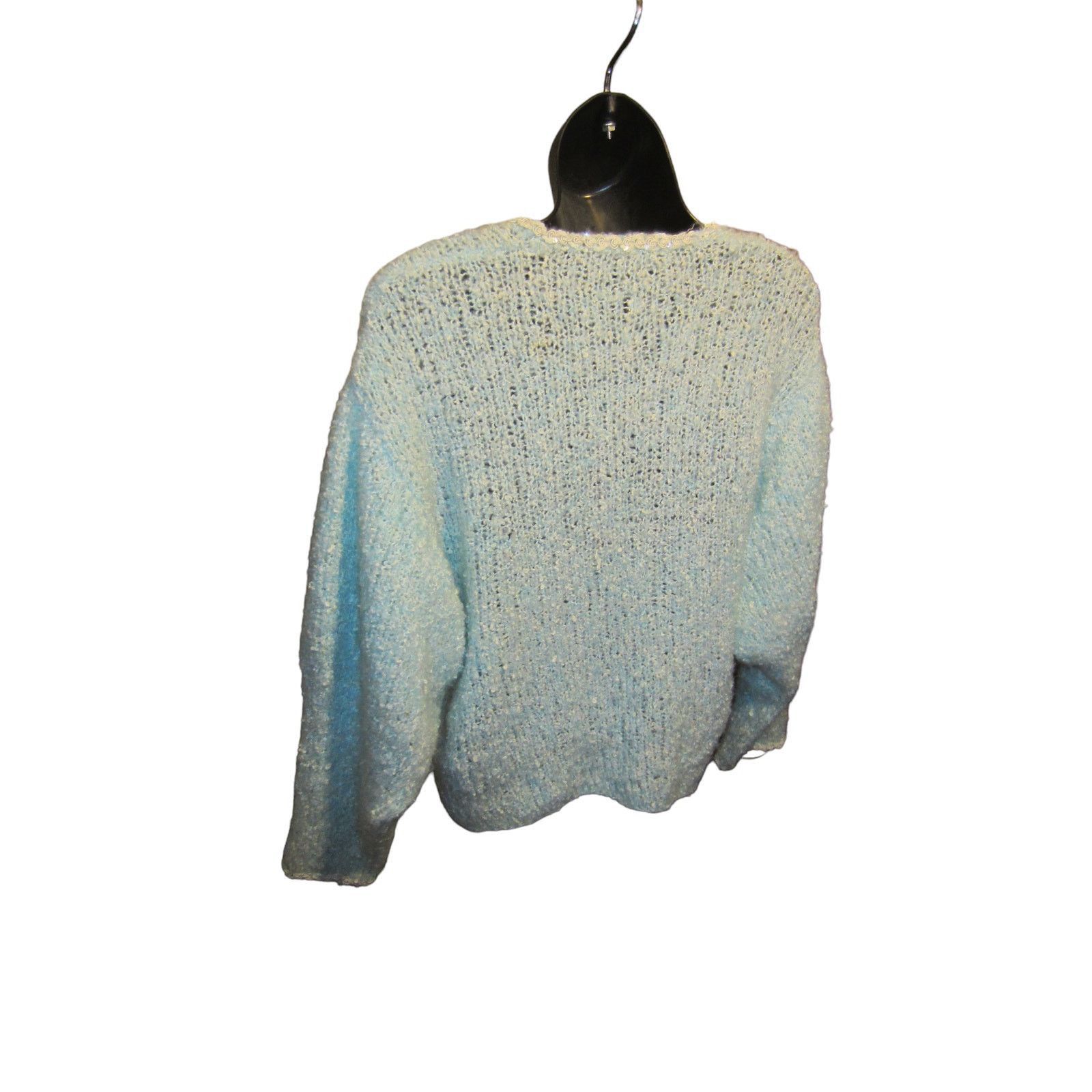 Handmade Vintage Handmade Pastel Blue Textured Knit Sweater Women’s S Size S / US 4 / IT 40 - 6 Thumbnail