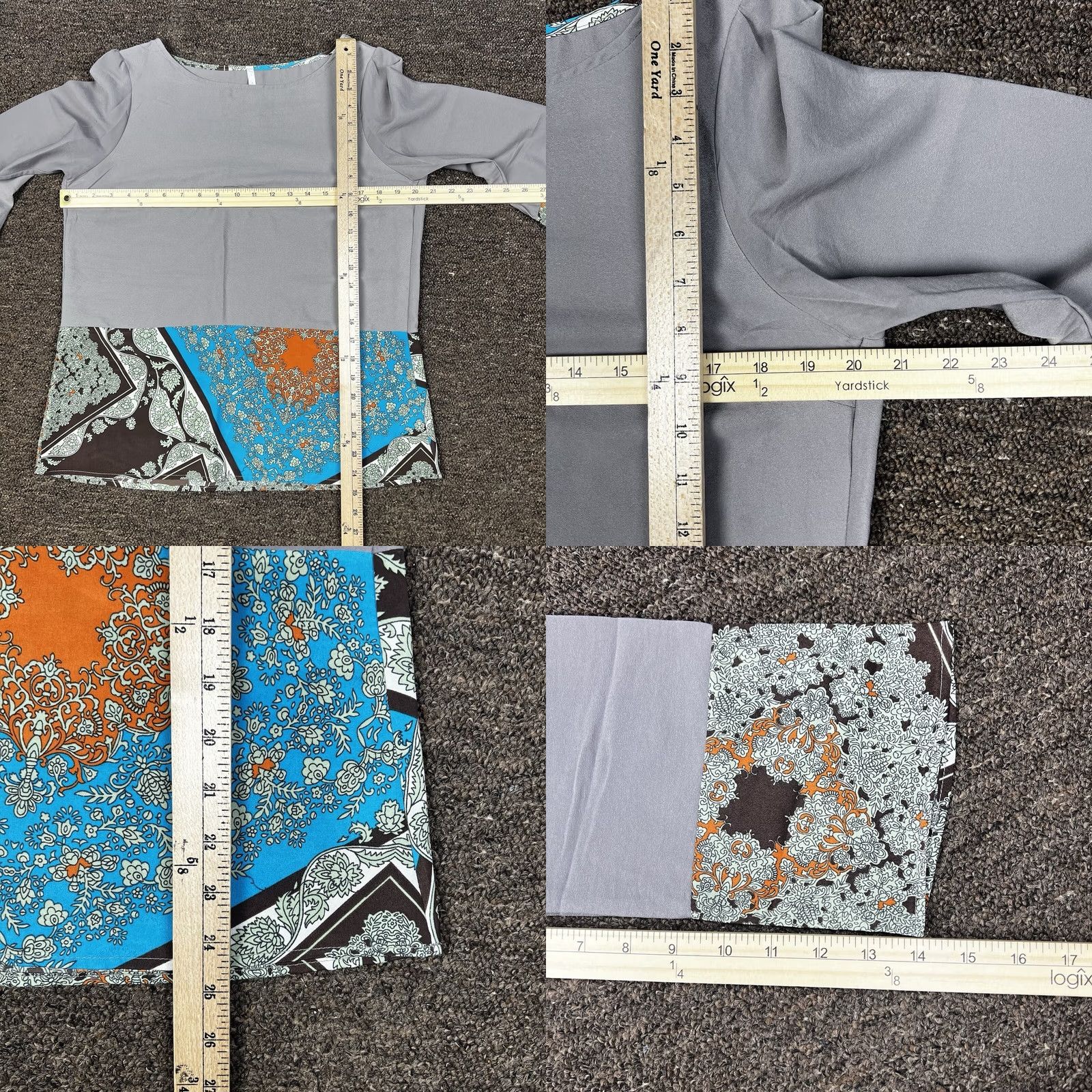 Vintage Trinity Blouse Womens Floral Paisley 3/4 Sleeve Medium Beige Regular Size M Easy Care Lightweight Knit Shirt Clothing Size M / US 6-8 / IT 42-44 - 8 Thumbnail