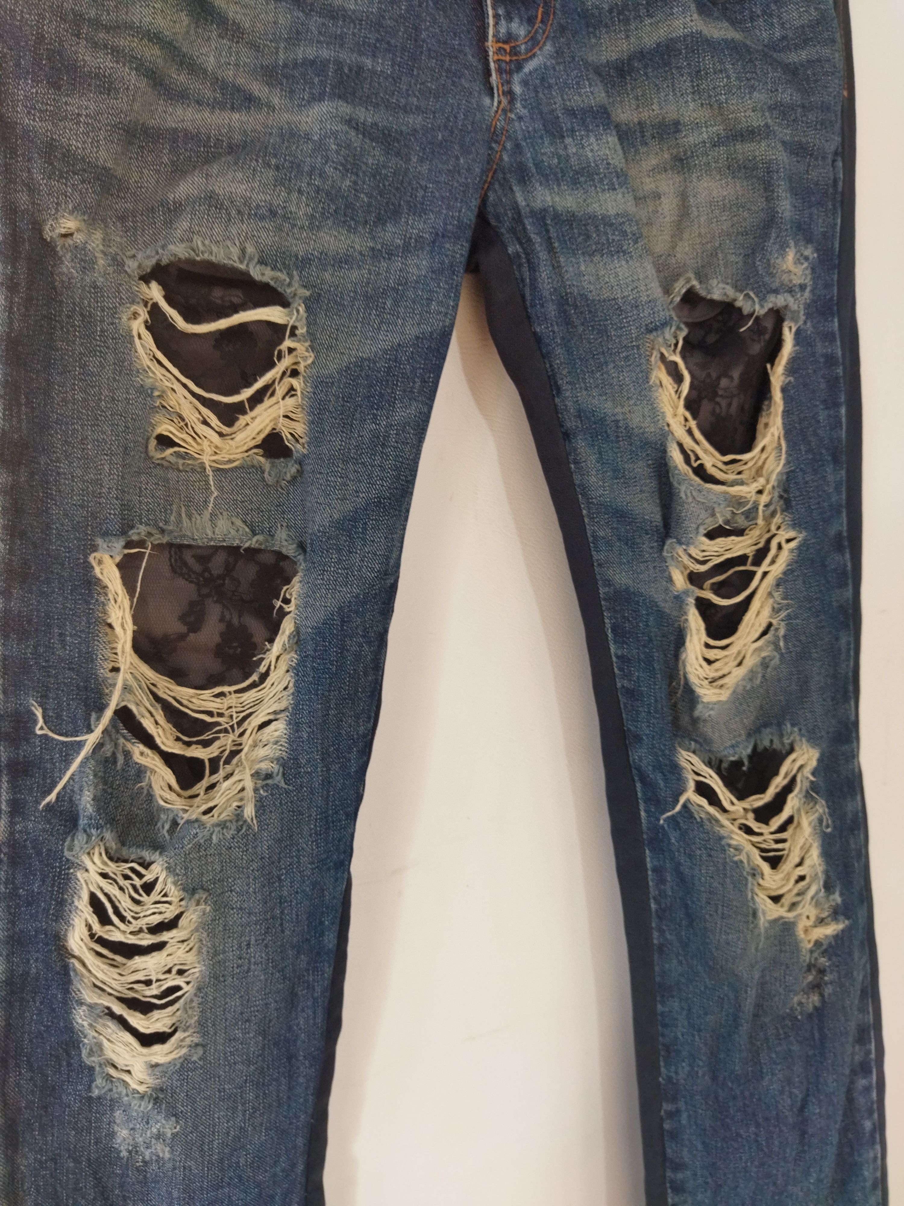 Japanese Brand Algonquin Distressed Denim Jeans – Japanese Archive Style Size 30" / US 8 / IT 44 - 4 Thumbnail