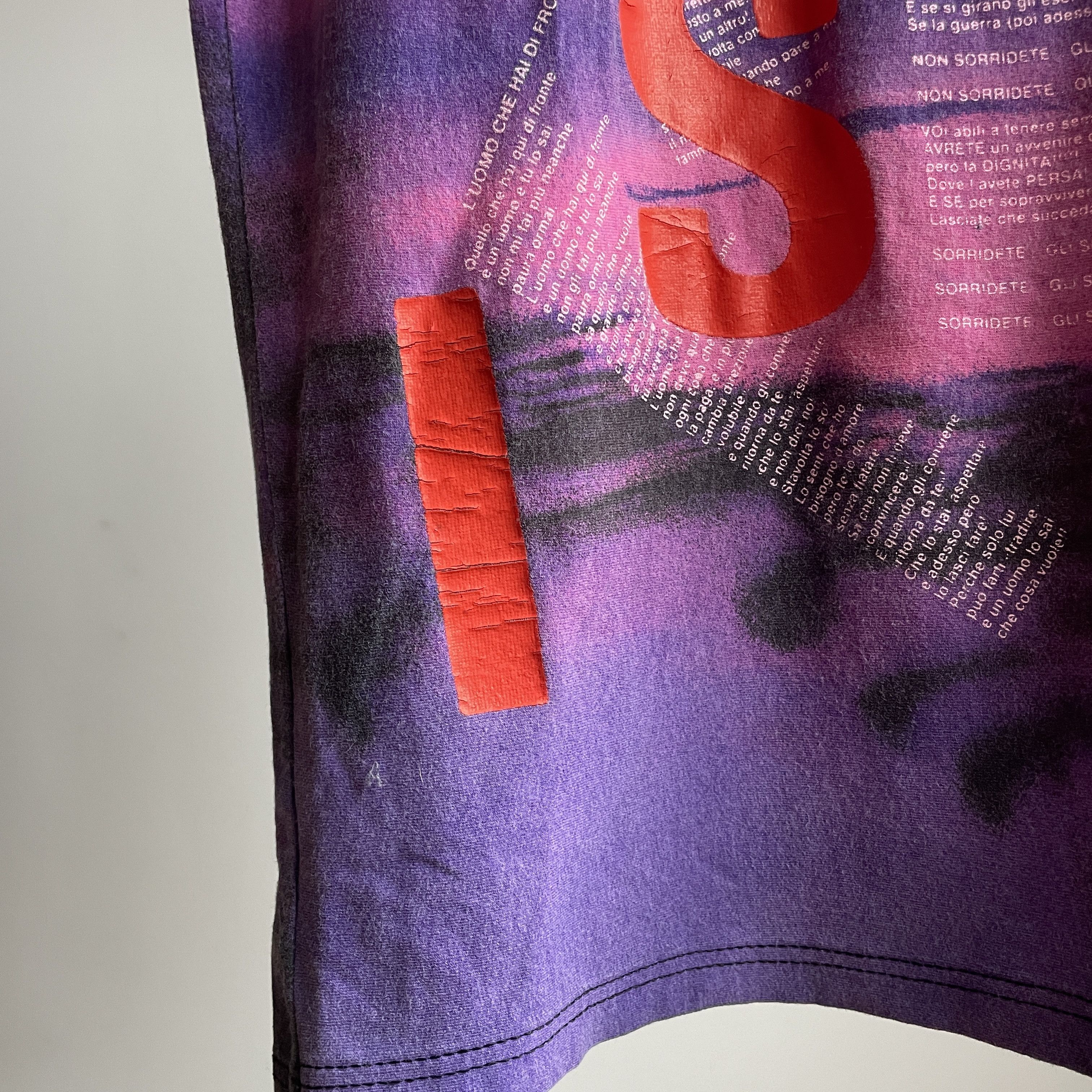 Band Tees × Vintage Vasco Rossi Vintage 90's All Over Print T-Shirt Size M Size US M / EU 48-50 / 2 - 9 Thumbnail