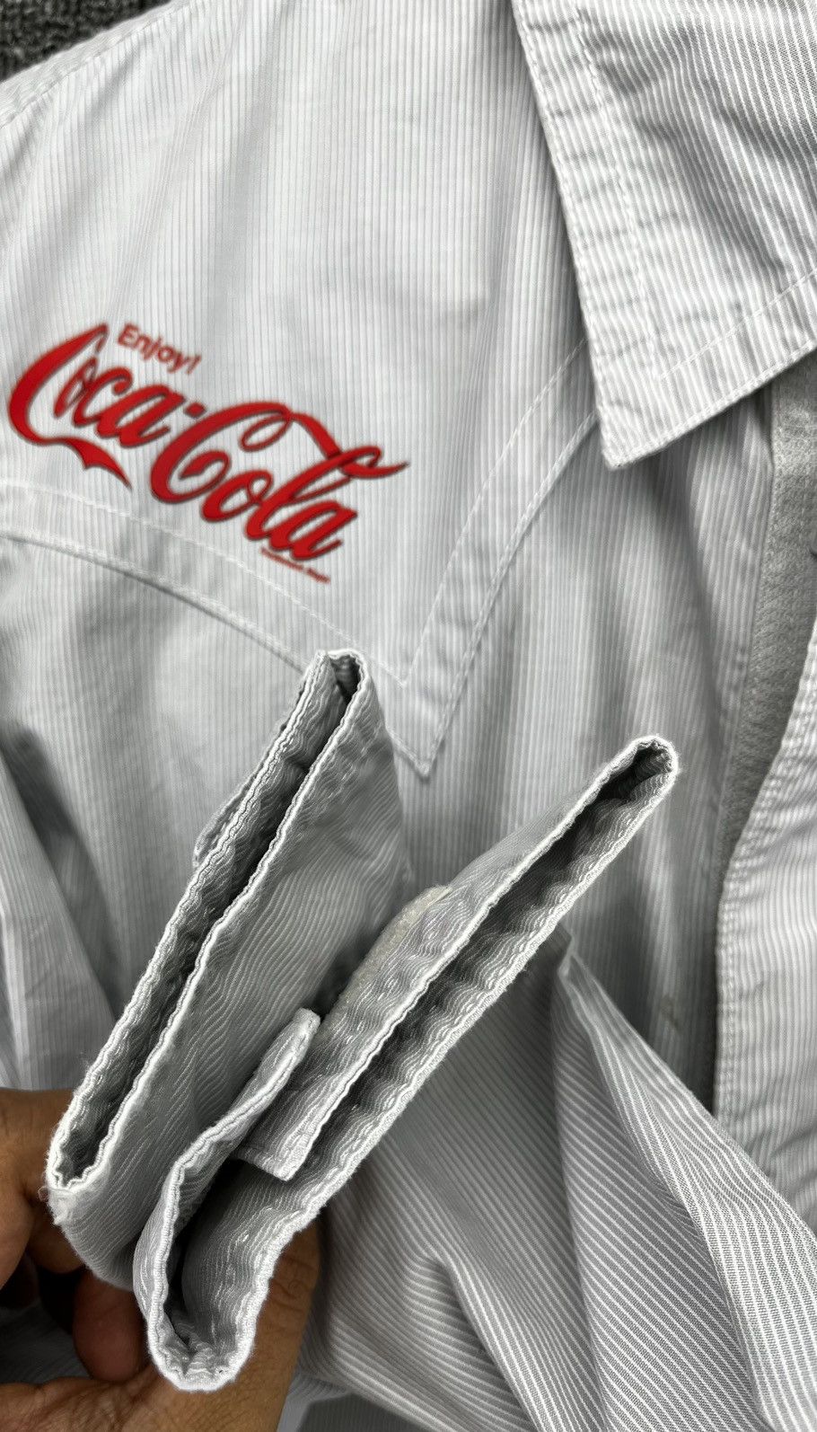 Coca Cola × Flannel Coca Cola Hickory Striped Workwear Shirts Button Up Flannel Size US S / EU 44-46 / 1 - 10 Thumbnail