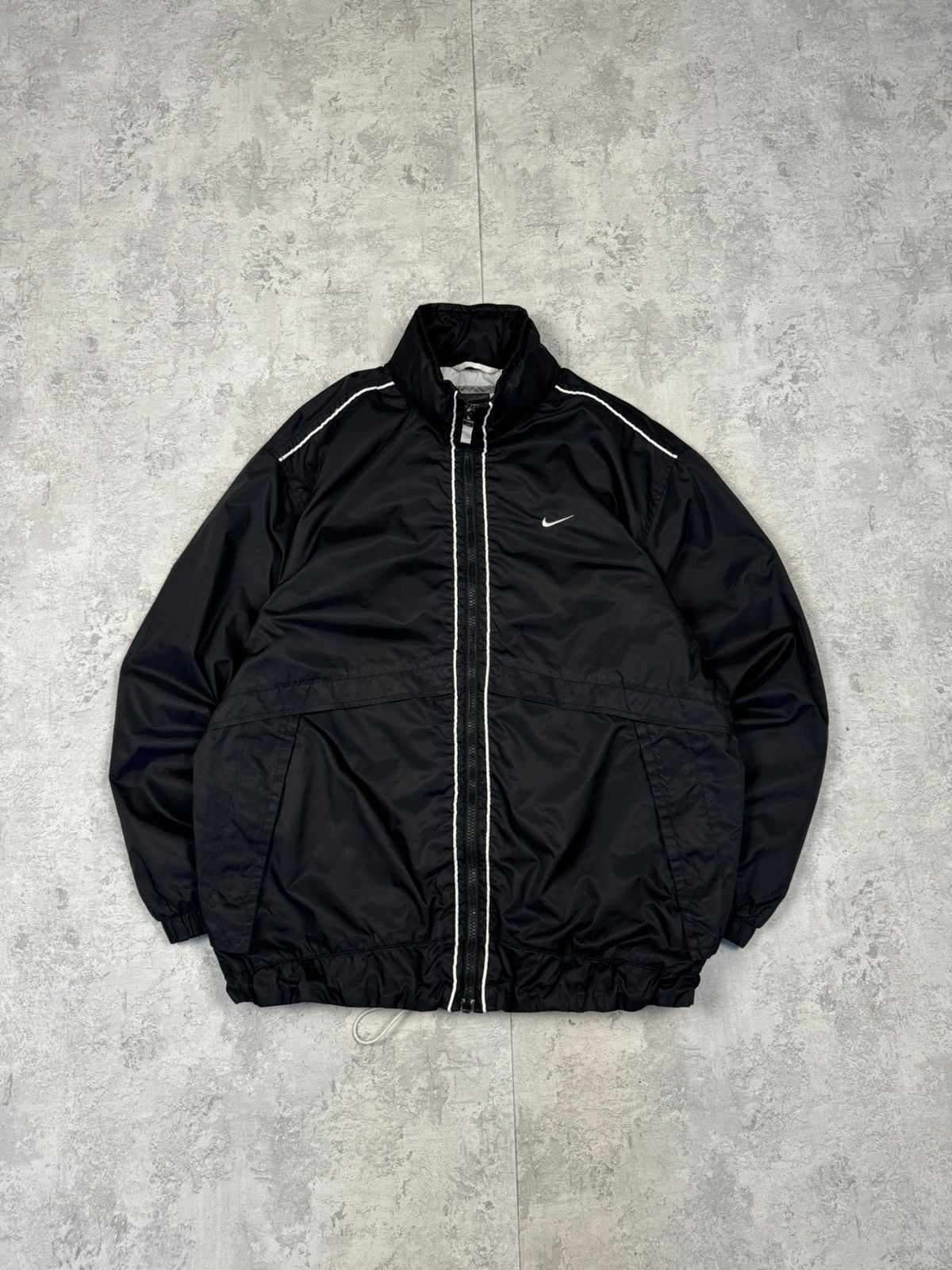 Nike Nike Black Track Jacket Full Zip Lightweight Size L Size US L / EU 52-54 / 3 - 1 Thumbnail