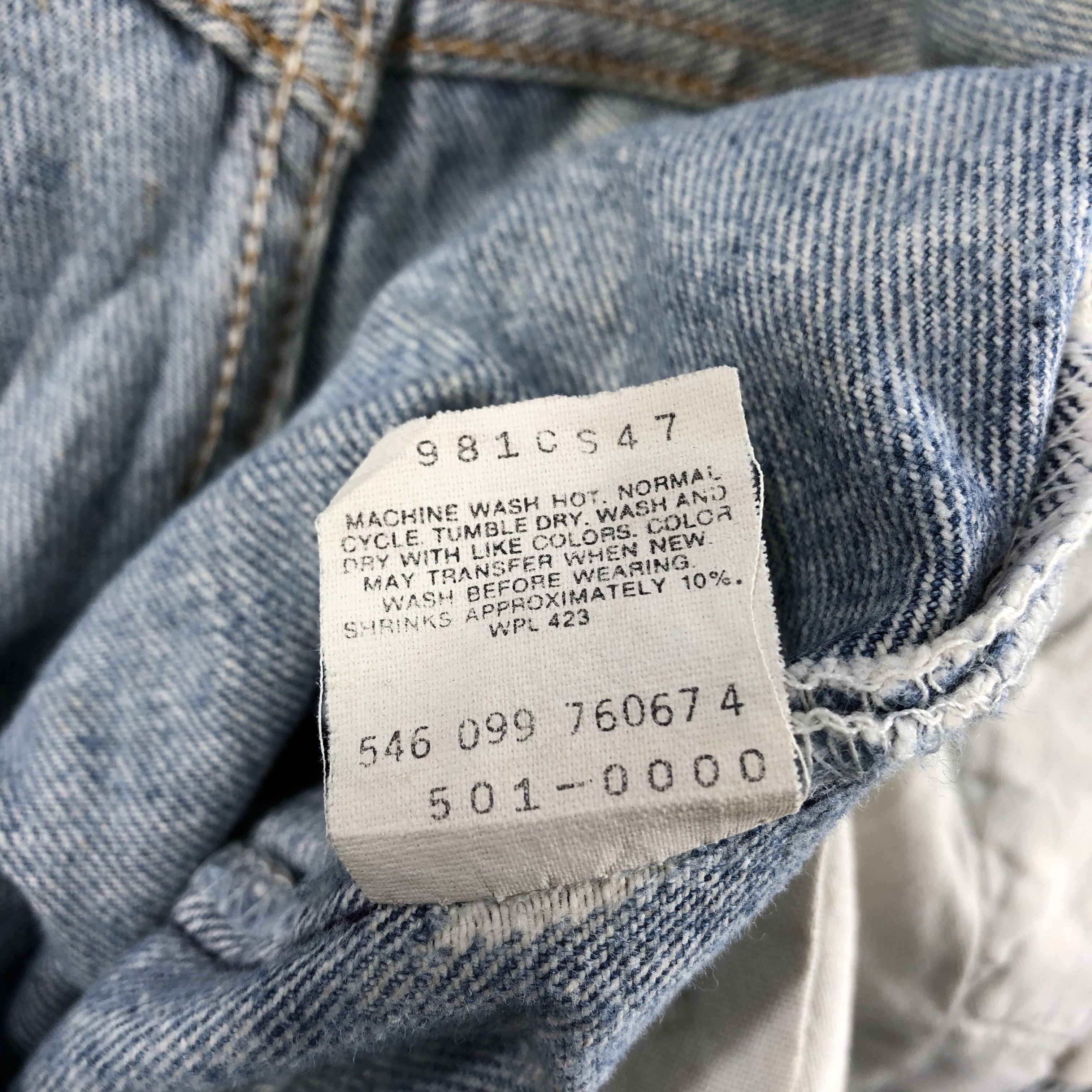 Levi's × Vintage Vintage 90s Distress Light Wash Levis 501 Jeans-JM875 Size US 31 - 9 Thumbnail