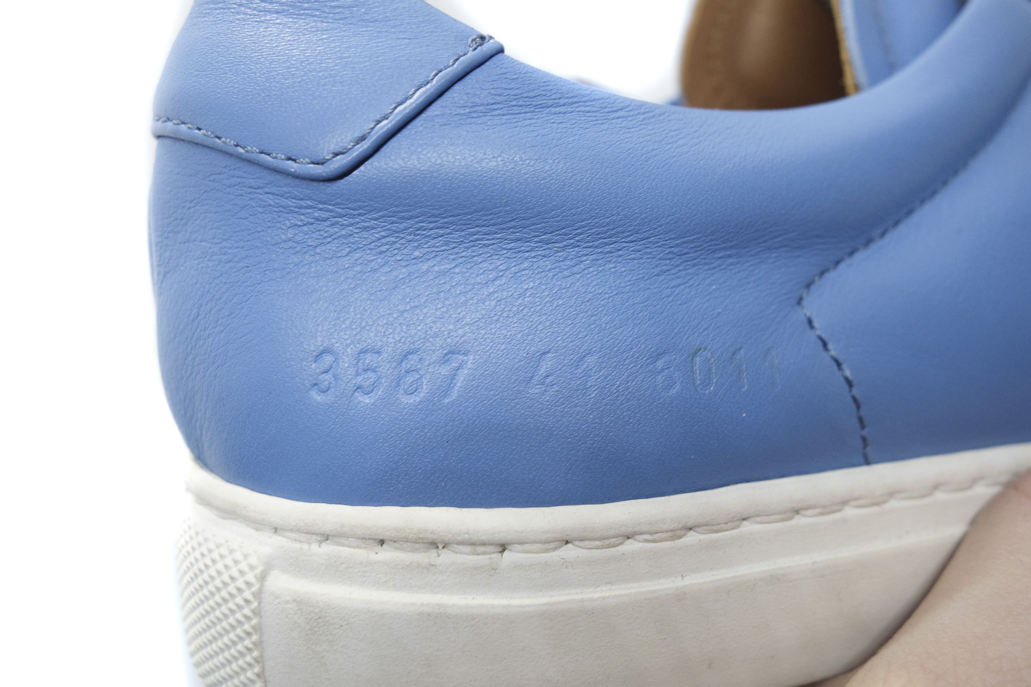Common Projects Achilles Low Leather Blue Sneakers Size US 11 / IT 41 - 7 Thumbnail