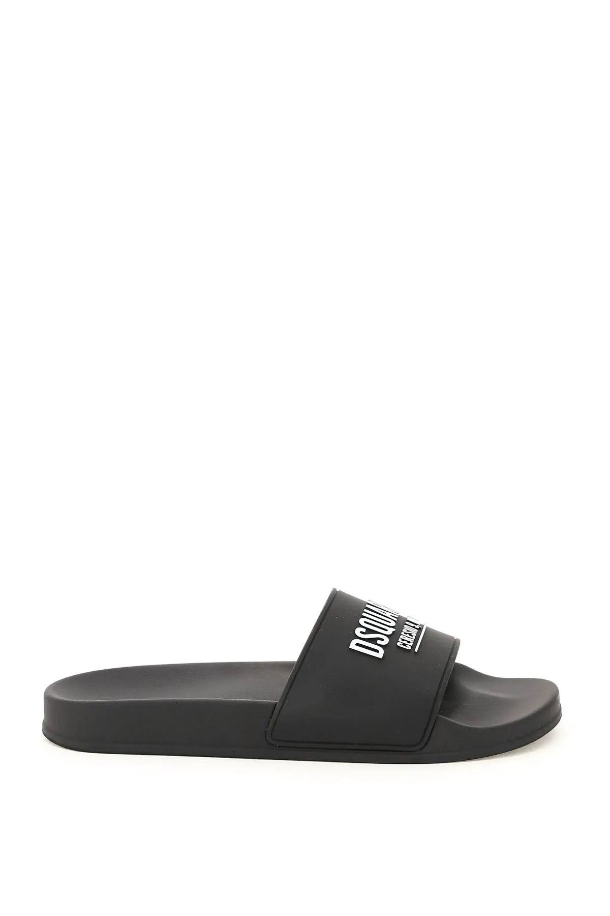 image of Dsquared2 O1S22I1N0224 'ceresio 9' Rubber Slides In Black, Men's (Size 10)