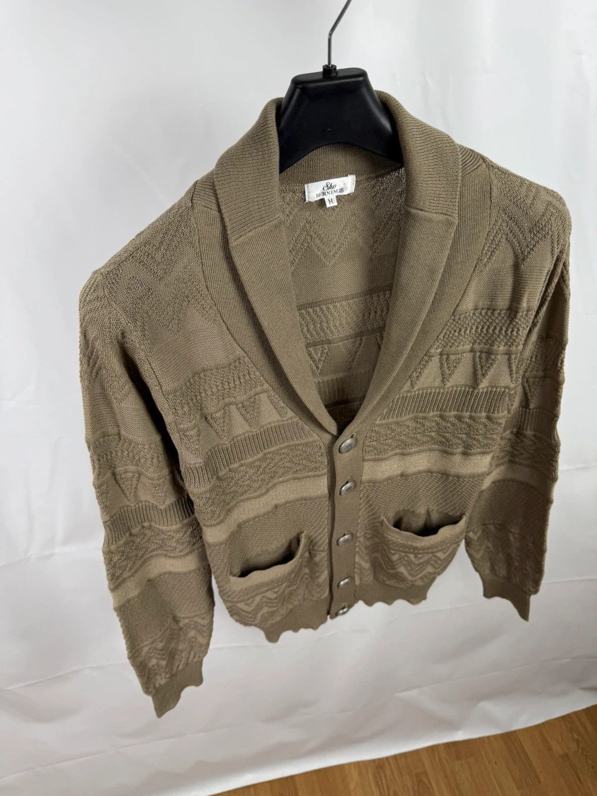 BERNINGS SHO Sho Bernings Khaki Embroidery Cardigan Japan size M Size US M / EU 48-50 / 2 - 5 Thumbnail