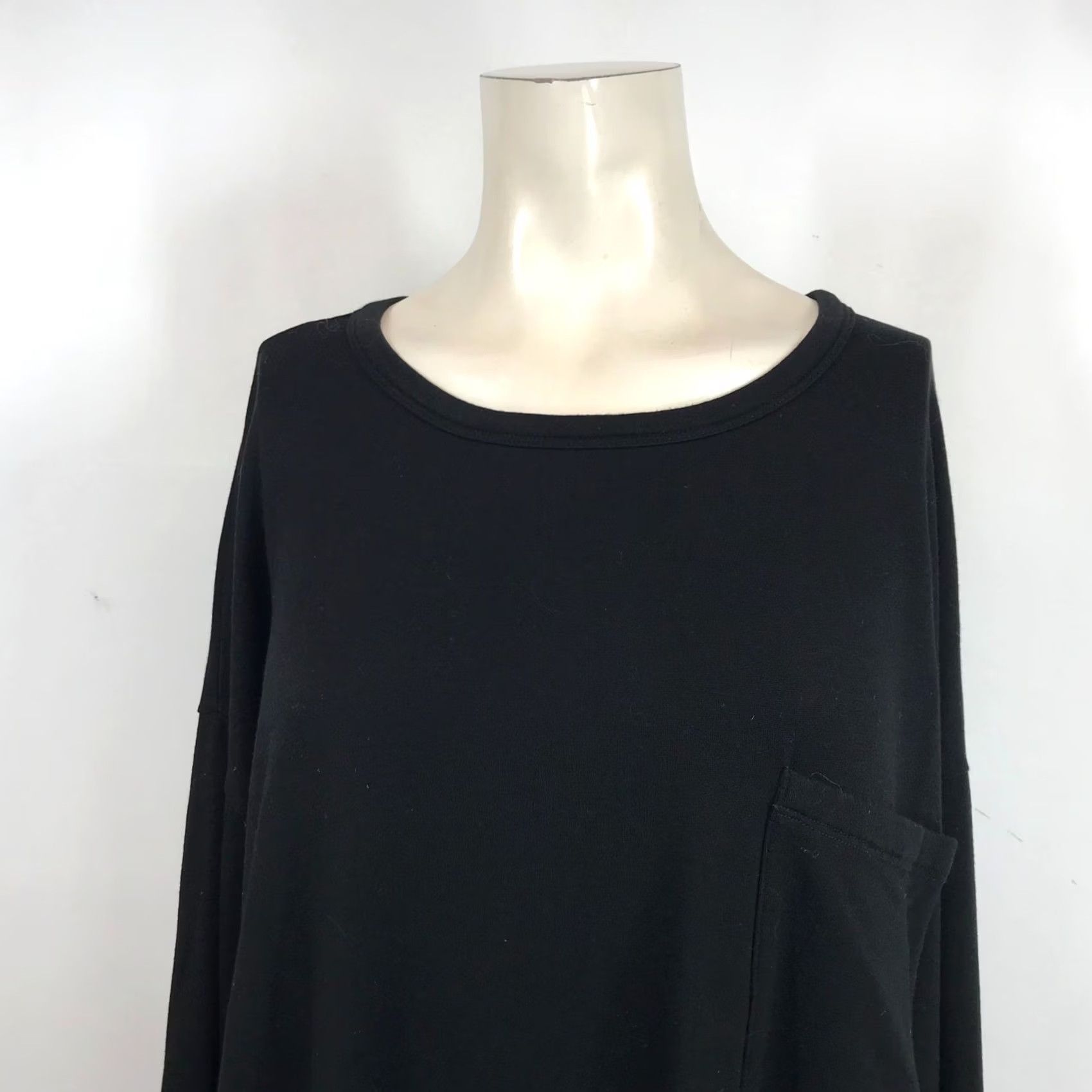 Eileen Fisher EILEEN FISHER TUNIC TOP WOMEN'S MEDIUM BLACK V NECK LONG SLEEVE TENCEL BLEND Size M / US 6-8 / IT 42-44 - 2 Thumbnail