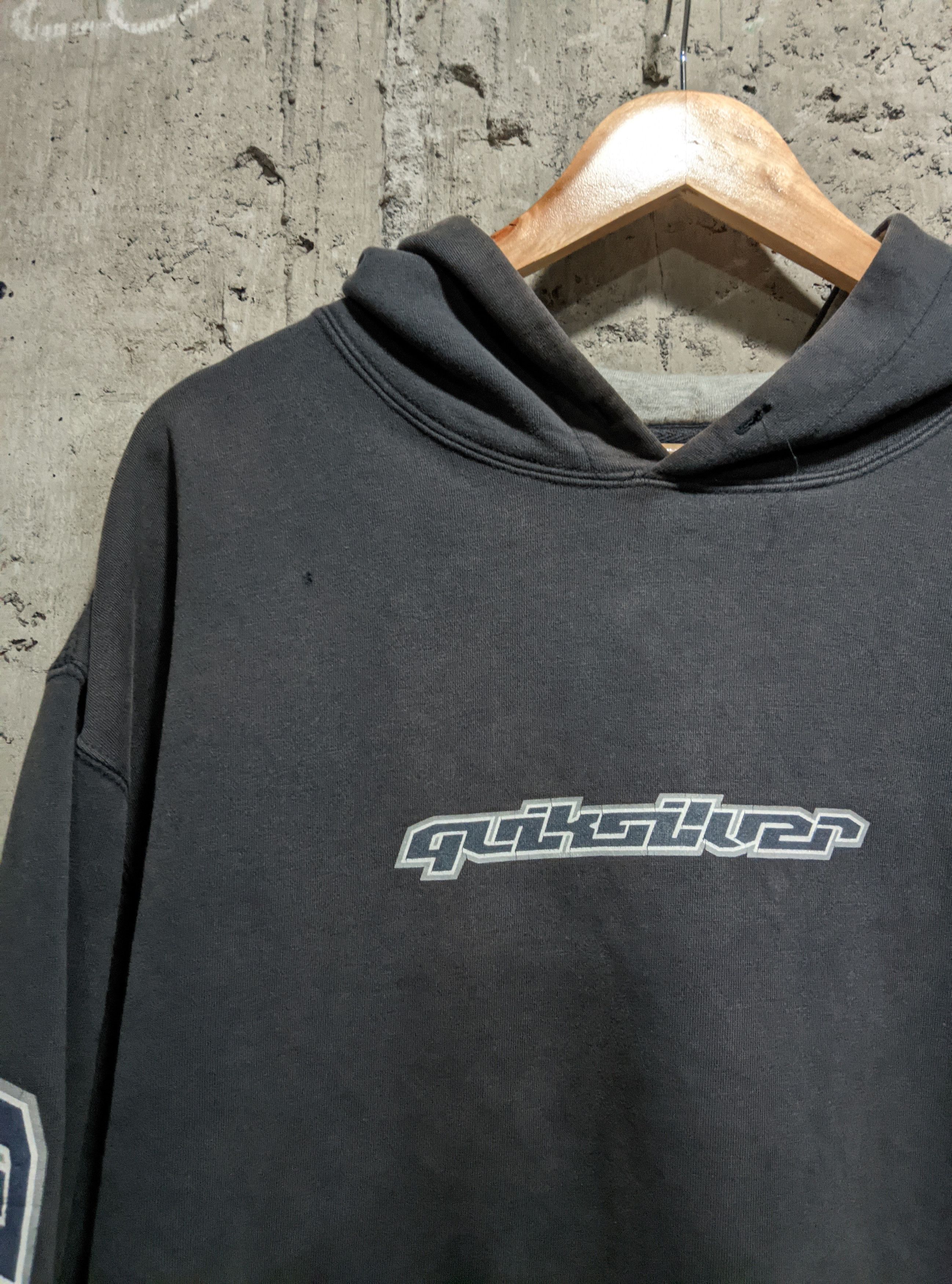 Vintage Vintage 90s quiksilver distressed y2k surf hoodie Size US XL / EU 56 / 4 - 3 Thumbnail