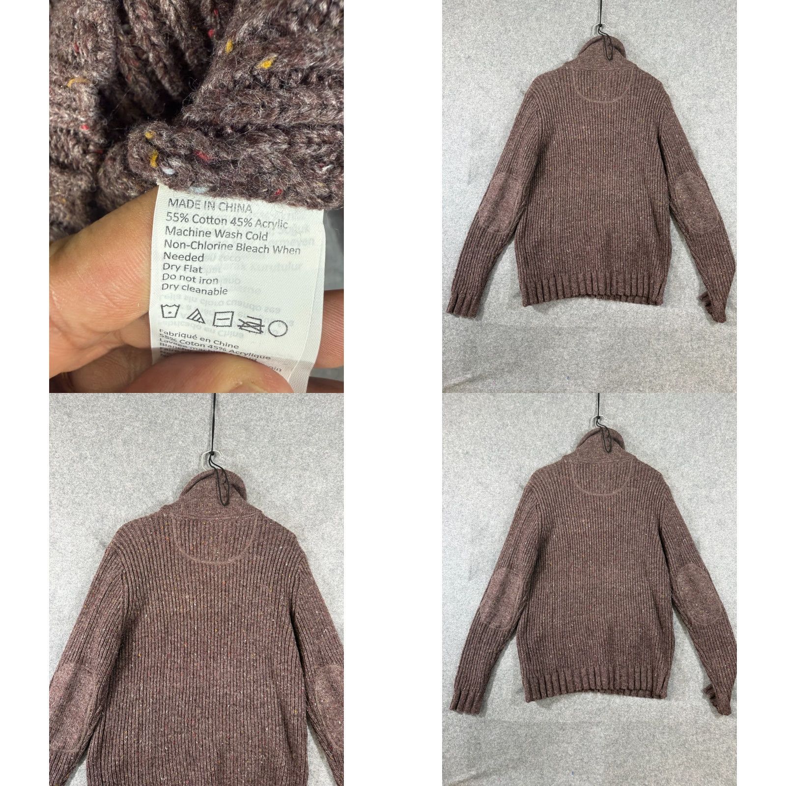Prana Prana Sweater Mens L Brown Knit Shawl Neck Elbow Patches Pullover Outdoor Size US L / EU 52-54 / 3 - 8 Thumbnail