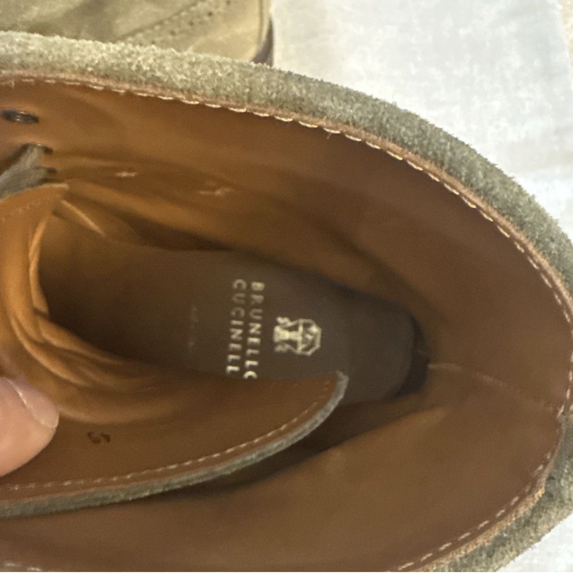 Brunello Cucinelli Brunello Cucinelli olive green suede boots sz45/12US! Size US 12 / EU 45 - 13 Thumbnail