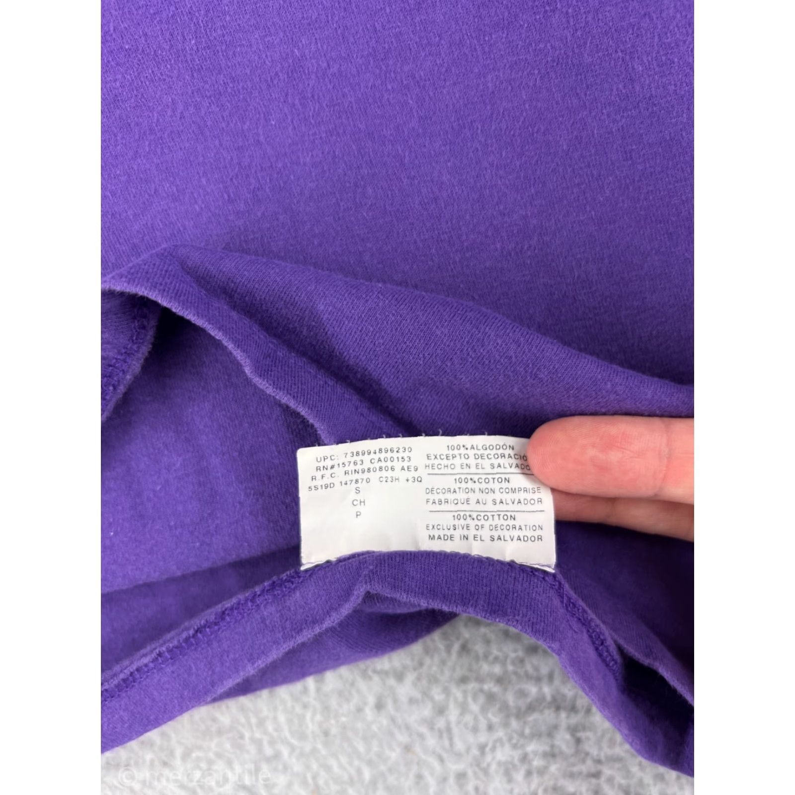Champion Champion Shirt Mens Small Purple Spellout Logo Short Sleeve Crew Cotton Blend Size US S / EU 44-46 / 1 - 5 Thumbnail