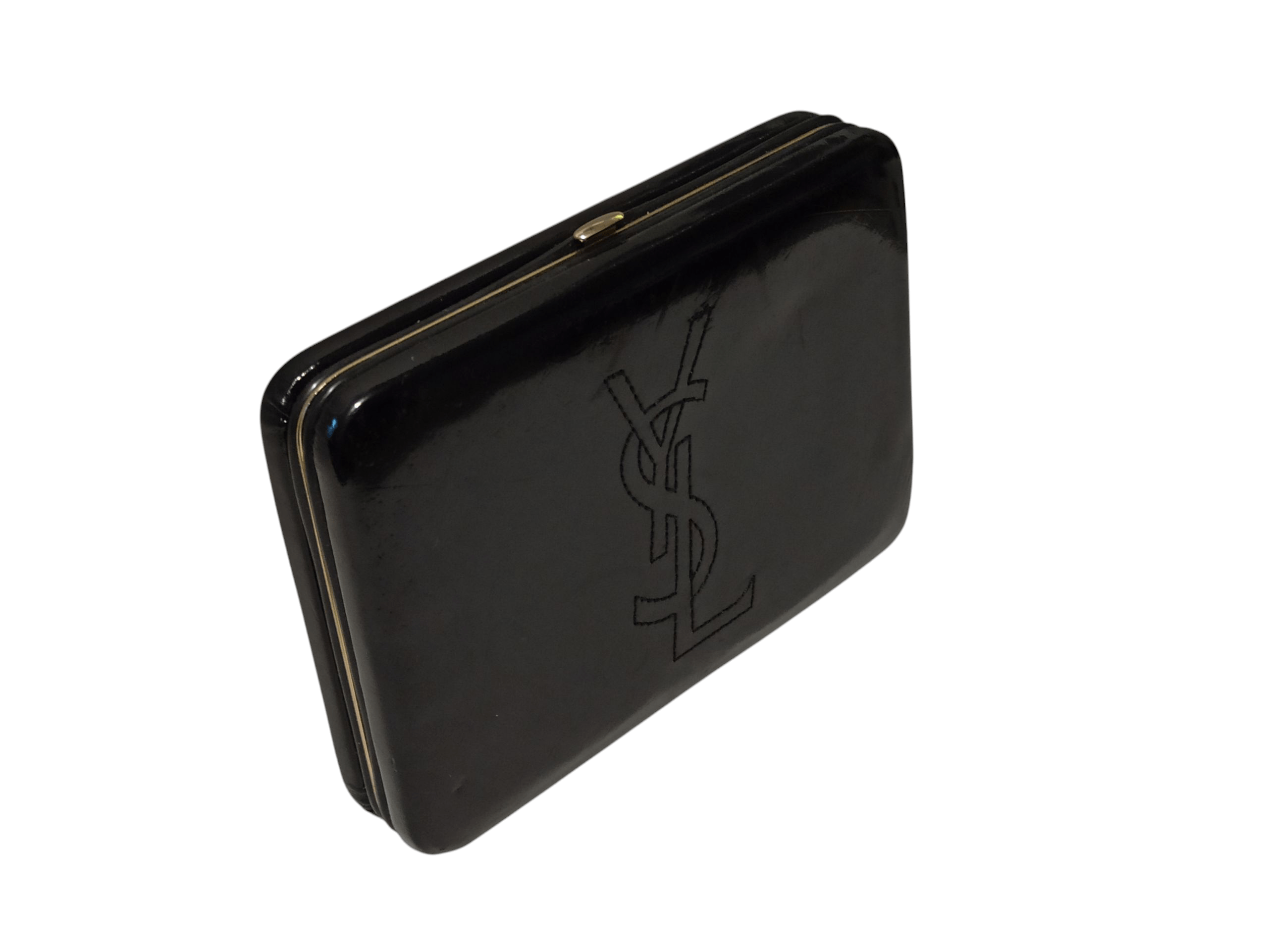 Yves Saint Laurent YSL Vintage Women’s Patent Leather Clutch / Makeup Case Size ONE SIZE - 1 Thumbnail
