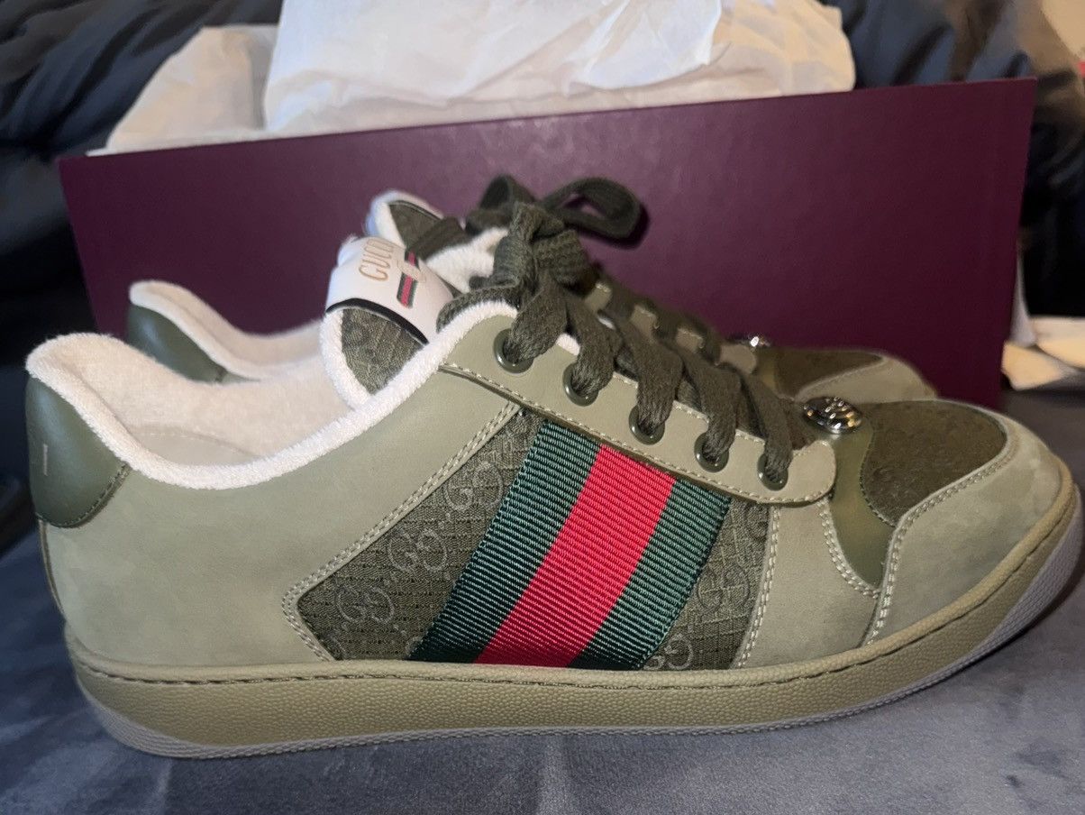Gucci Gucci Olive Screener GG Canvas Size 6.5 Gucci Size US 7 / EU 40 - 4 Thumbnail