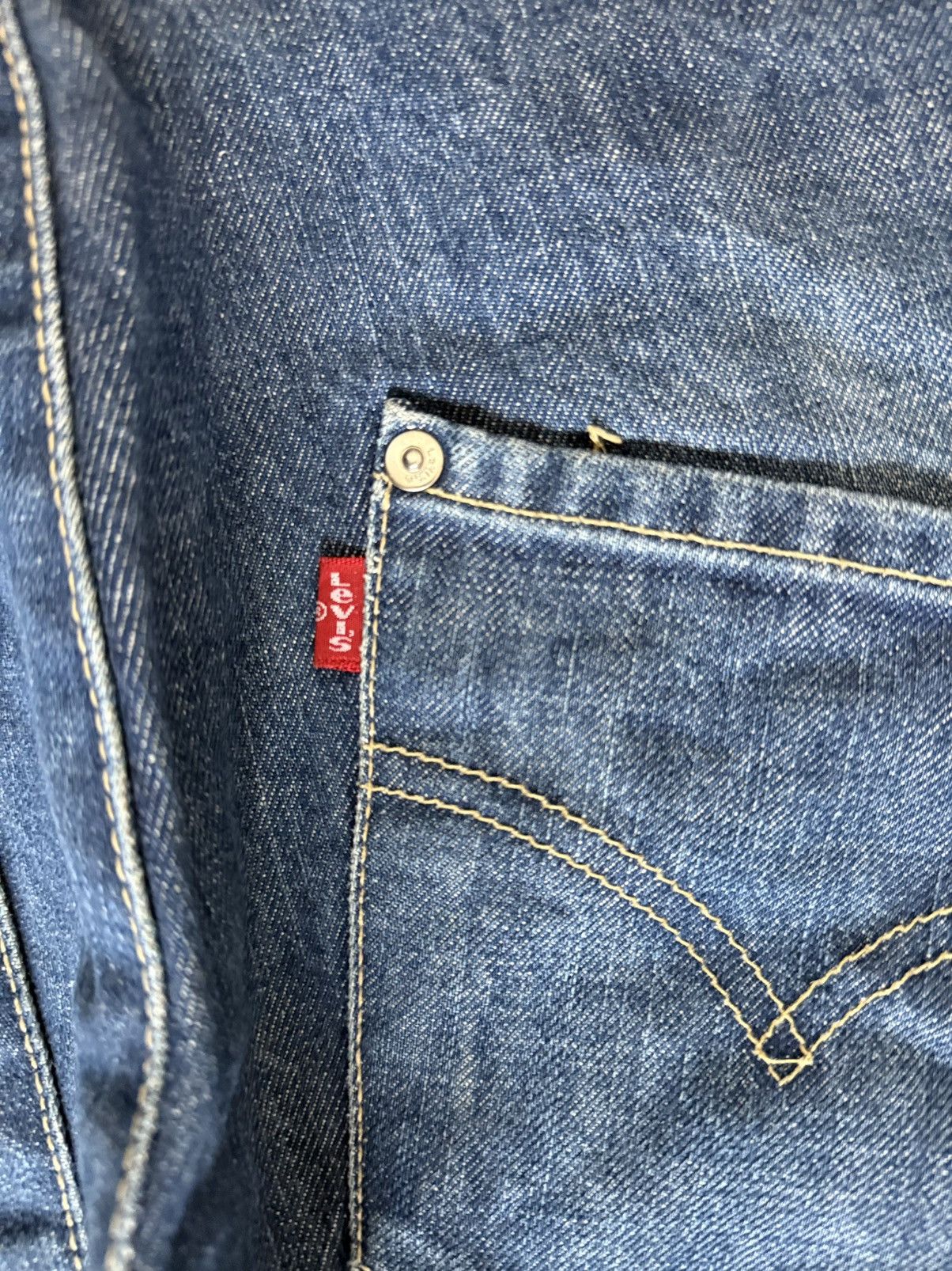 Levi's Levi’s Engineered Navy Baggy Flared Twisted Denim Jeans Y2K Size US 30 / EU 46 - 7 Thumbnail